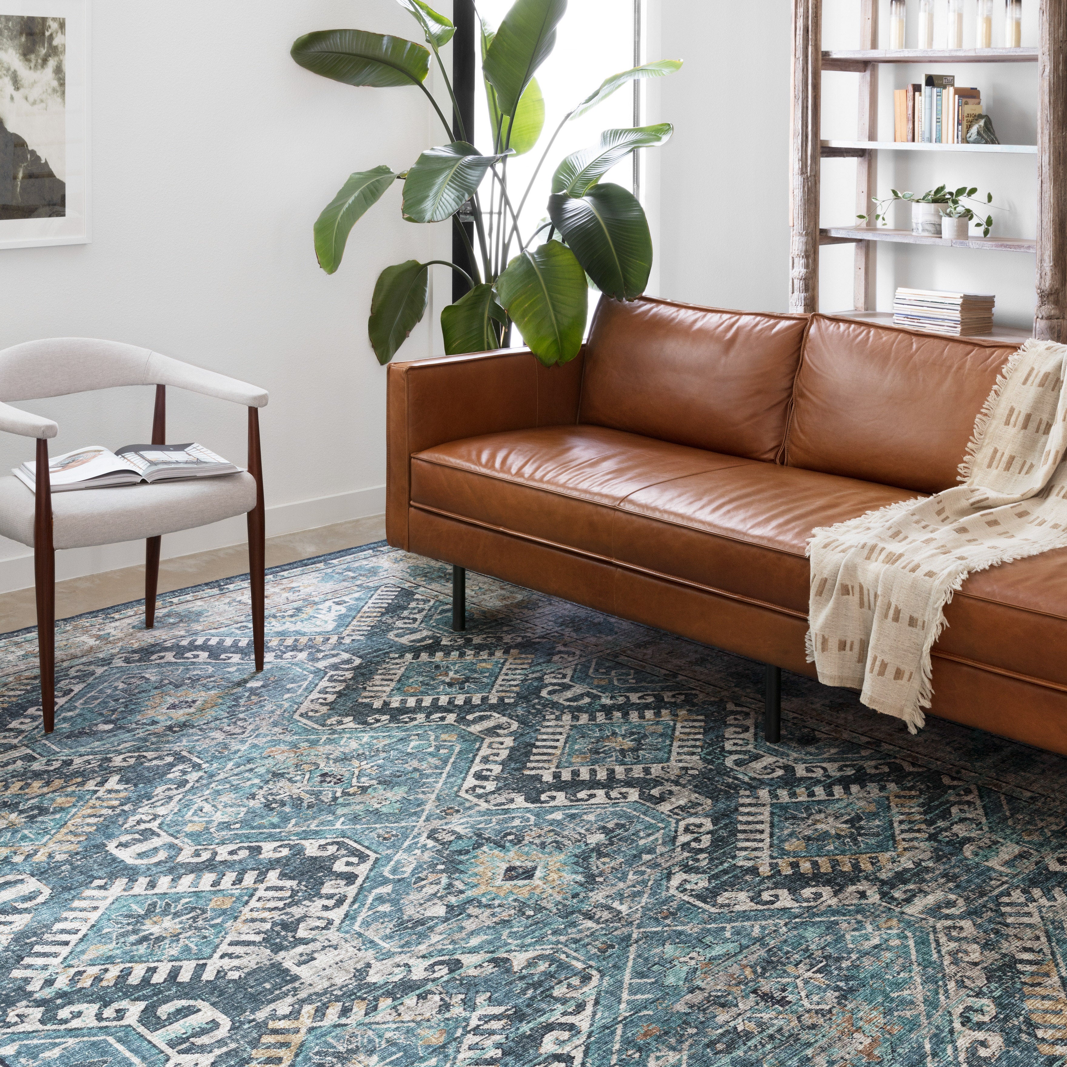 Loloi Skye Denim / Natural Oval Rug RUGS - synthetic Loloi