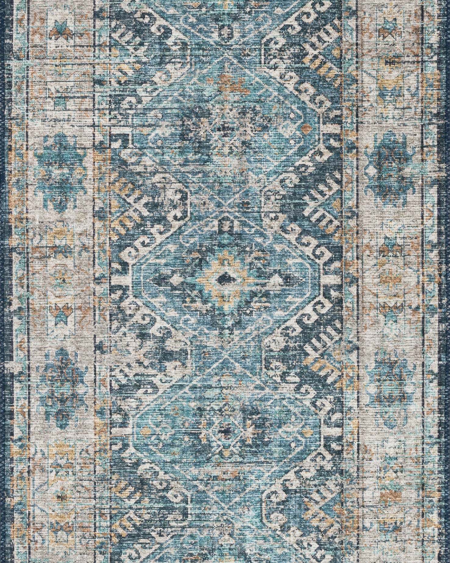 Loloi Skye Denim / Natural Oval Rug RUGS - synthetic Loloi