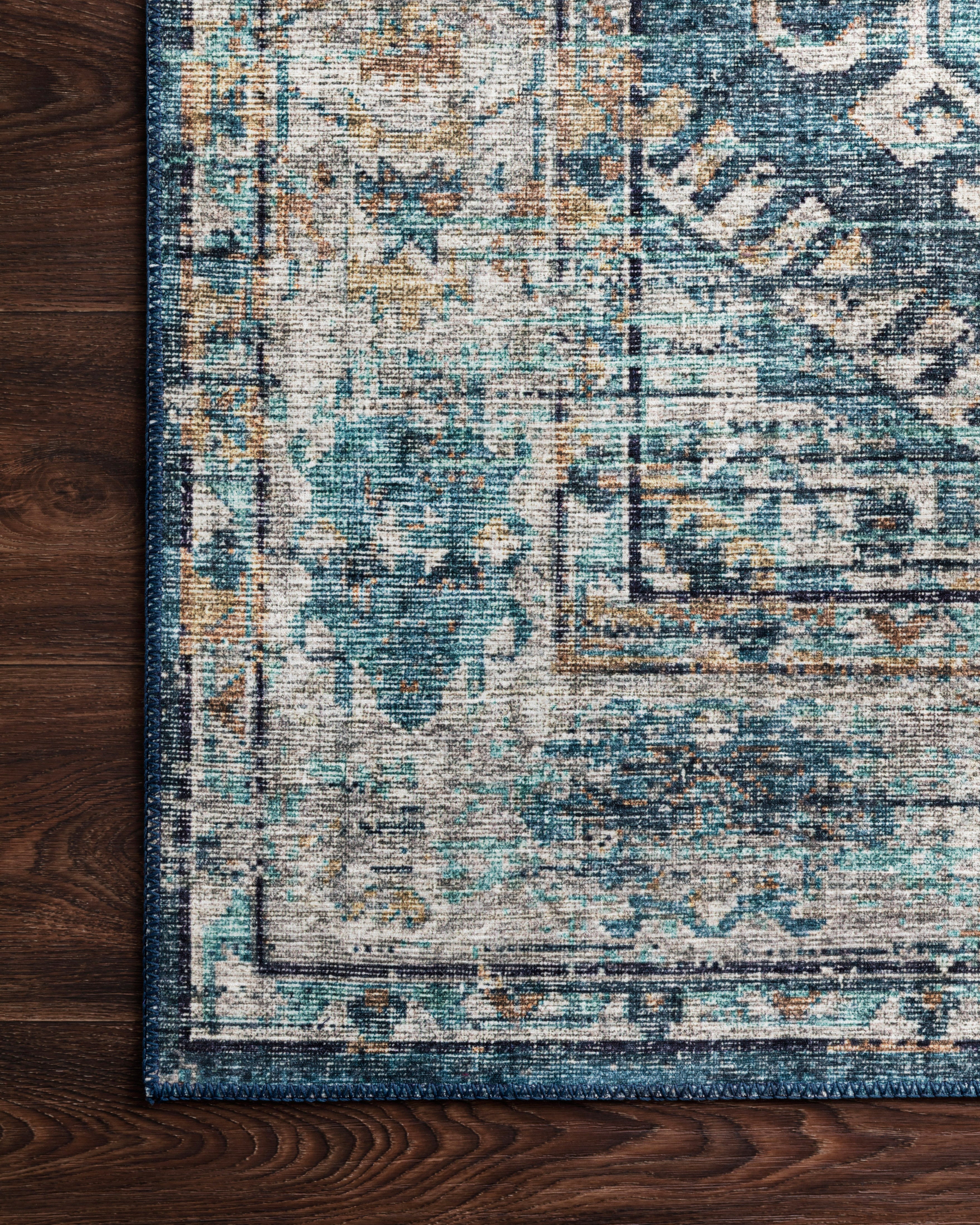Loloi Skye Denim / Natural Oval Rug RUGS - synthetic Loloi