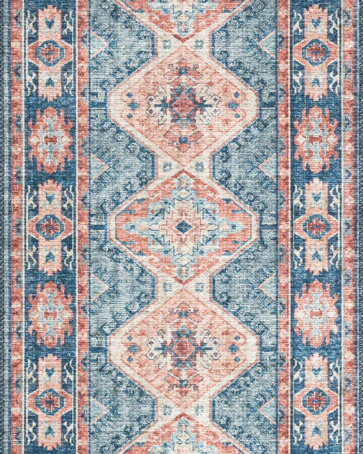 Loloi Skye Turquoise / Terracotta Oval Rug RUGS - synthetic Loloi