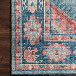 Loloi Skye Turquoise / Terracotta Oval Rug RUGS - synthetic Loloi