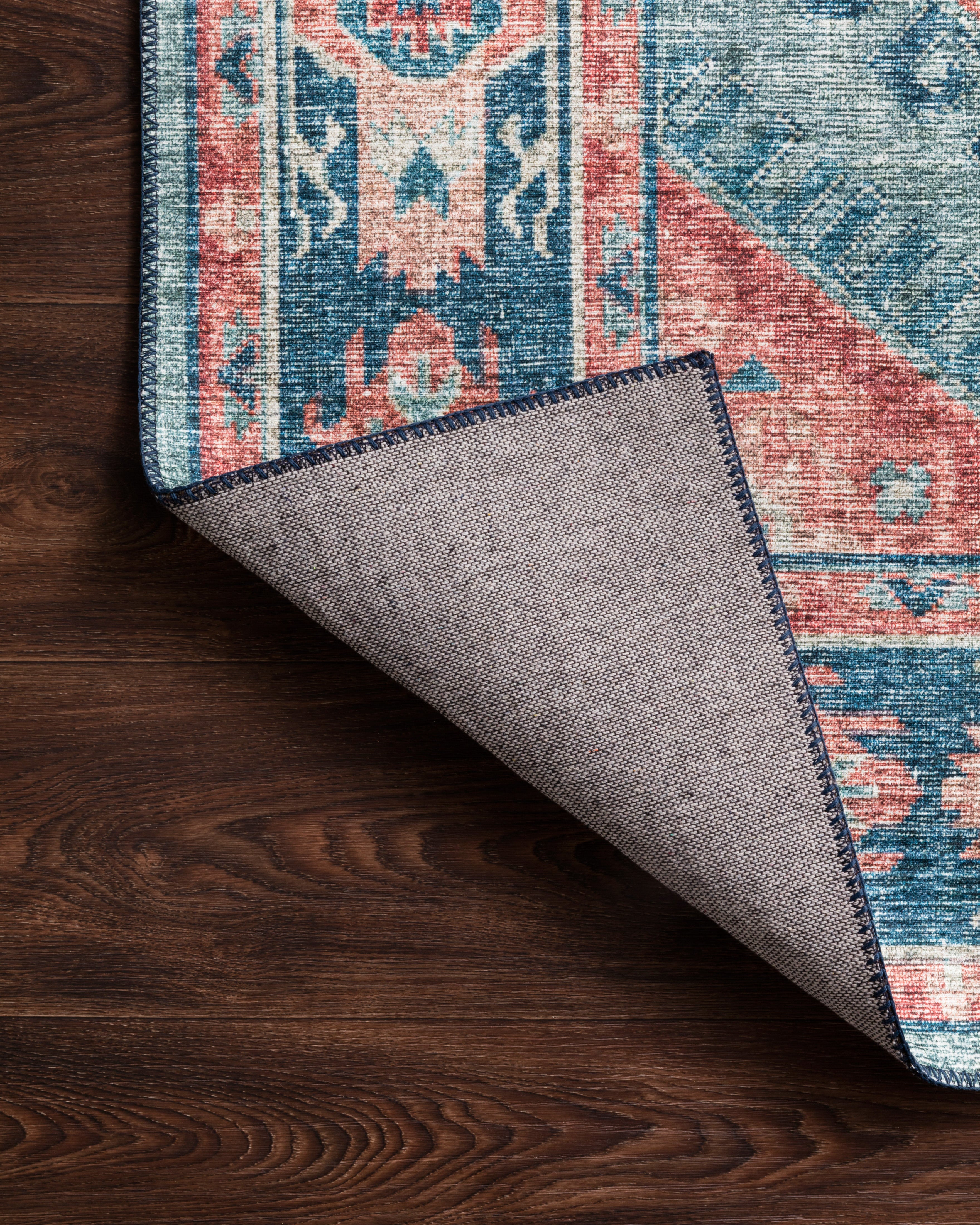 Loloi Skye Turquoise / Terracotta Rug RUGS - synthetic Loloi