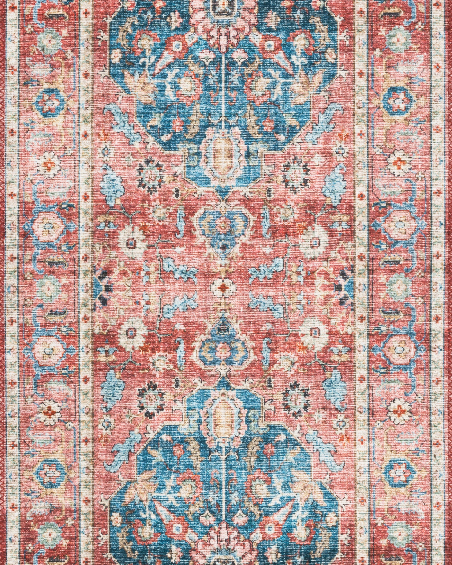 Loloi Skye Brick / Ocean Oval Rug RUGS - synthetic Loloi