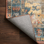 Loloi Skye Rust / Blue Oval Rug RUGS - synthetic Loloi