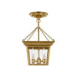 Cornice Semi-Flush Lantern LIGHITING - semi-flush Visual Comfort - Signature Hand-Rubbed Antique Brass