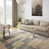Loloi Soho Grey / Gold Rug RUGS - synthetic Loloi