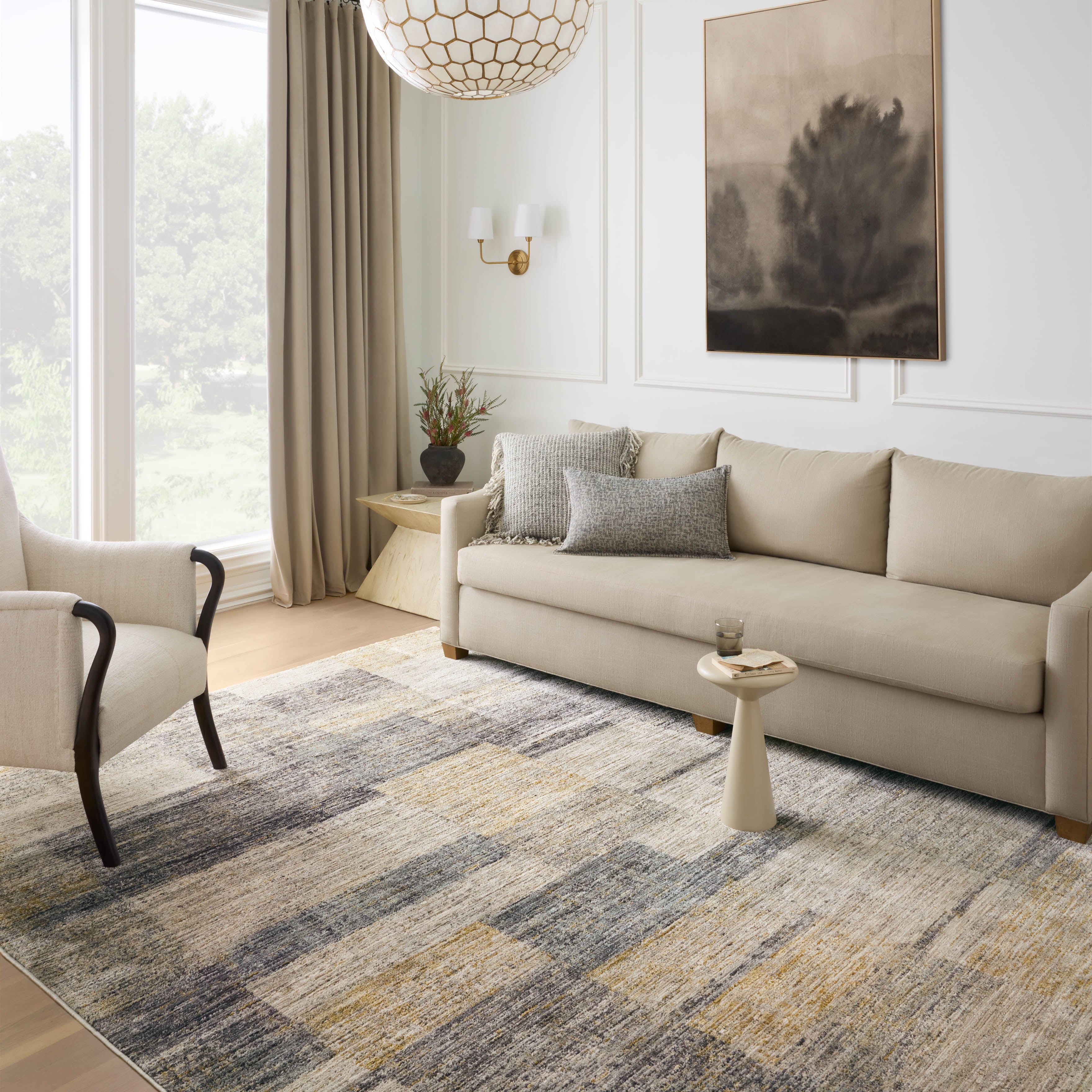 Loloi Soho Grey / Gold Rug RUGS - synthetic Loloi