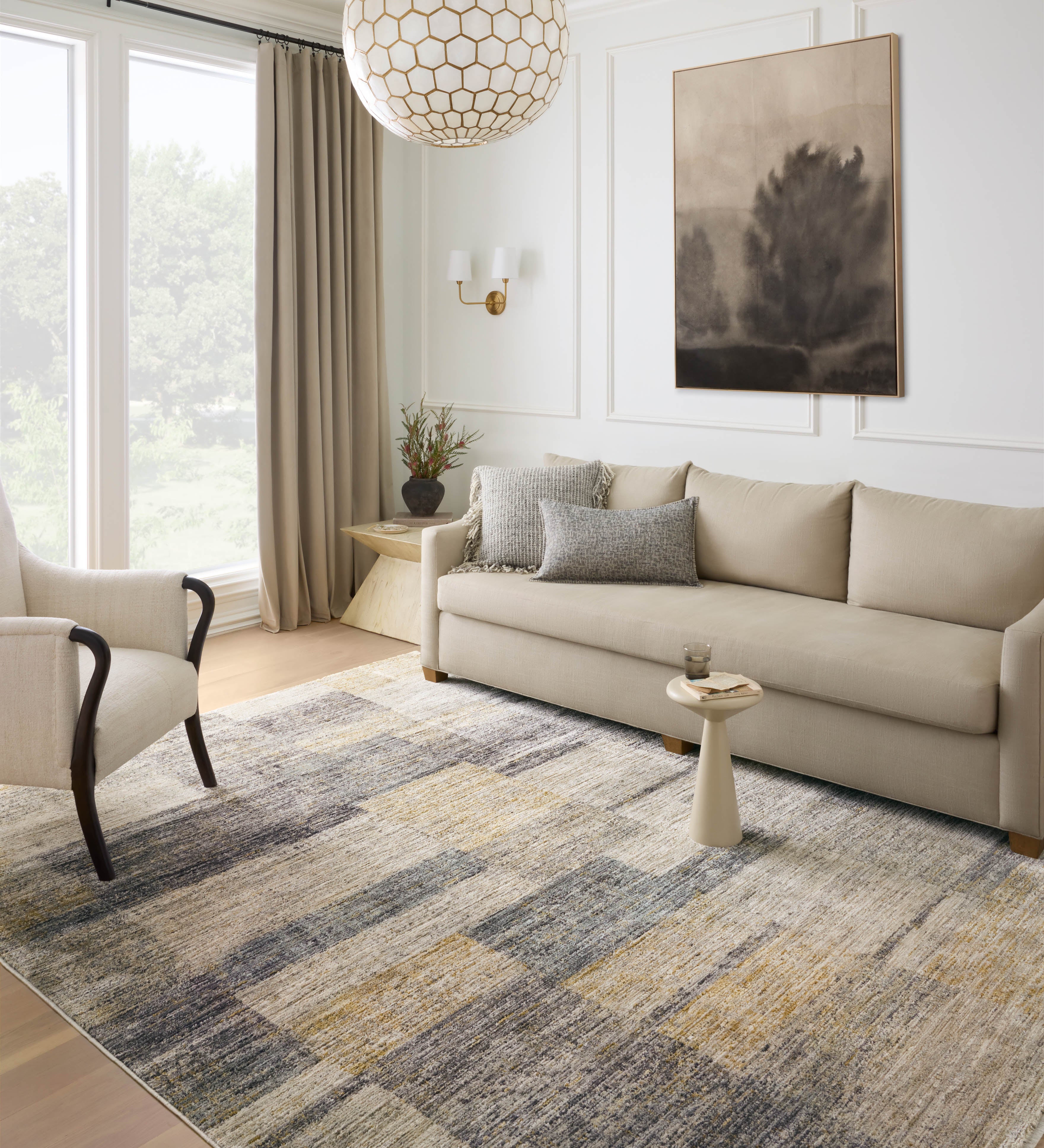 Loloi Soho Grey / Gold Rug RUGS - synthetic Loloi
