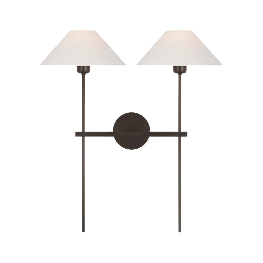 Hackney 25" Double Tail Sconce LIGHTING - sconce Visual Comfort Bronze