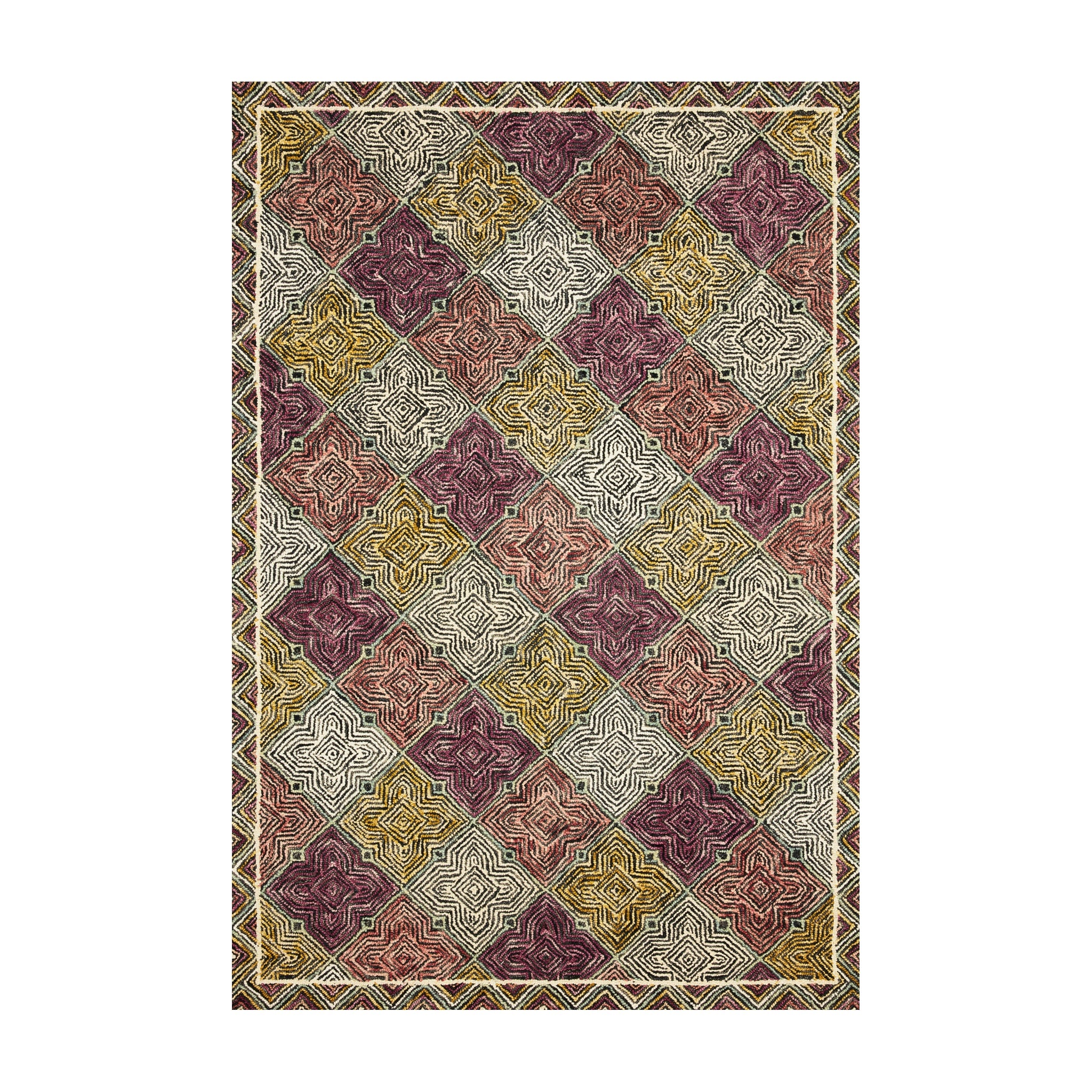 Loloi Spectrum Charcoal / Multi Rug RUGS - wool Loloi 18" x 18"