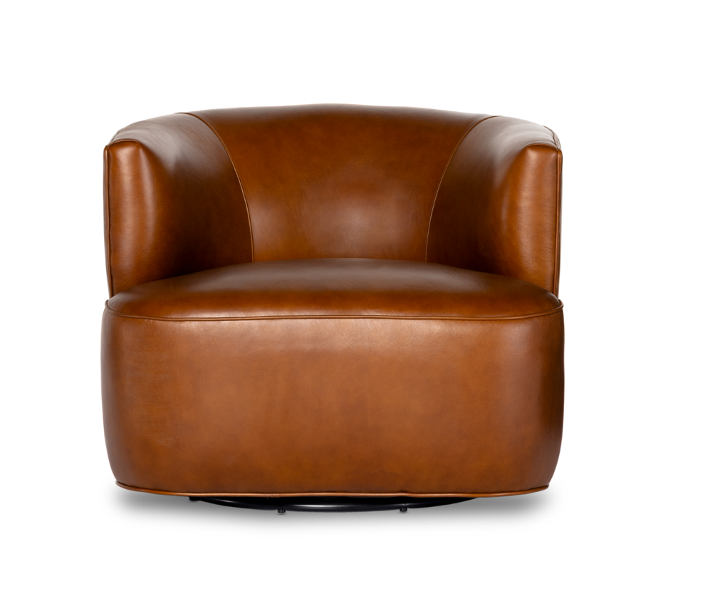 Miles Swivel Chair - Cognac - Rug & Weave