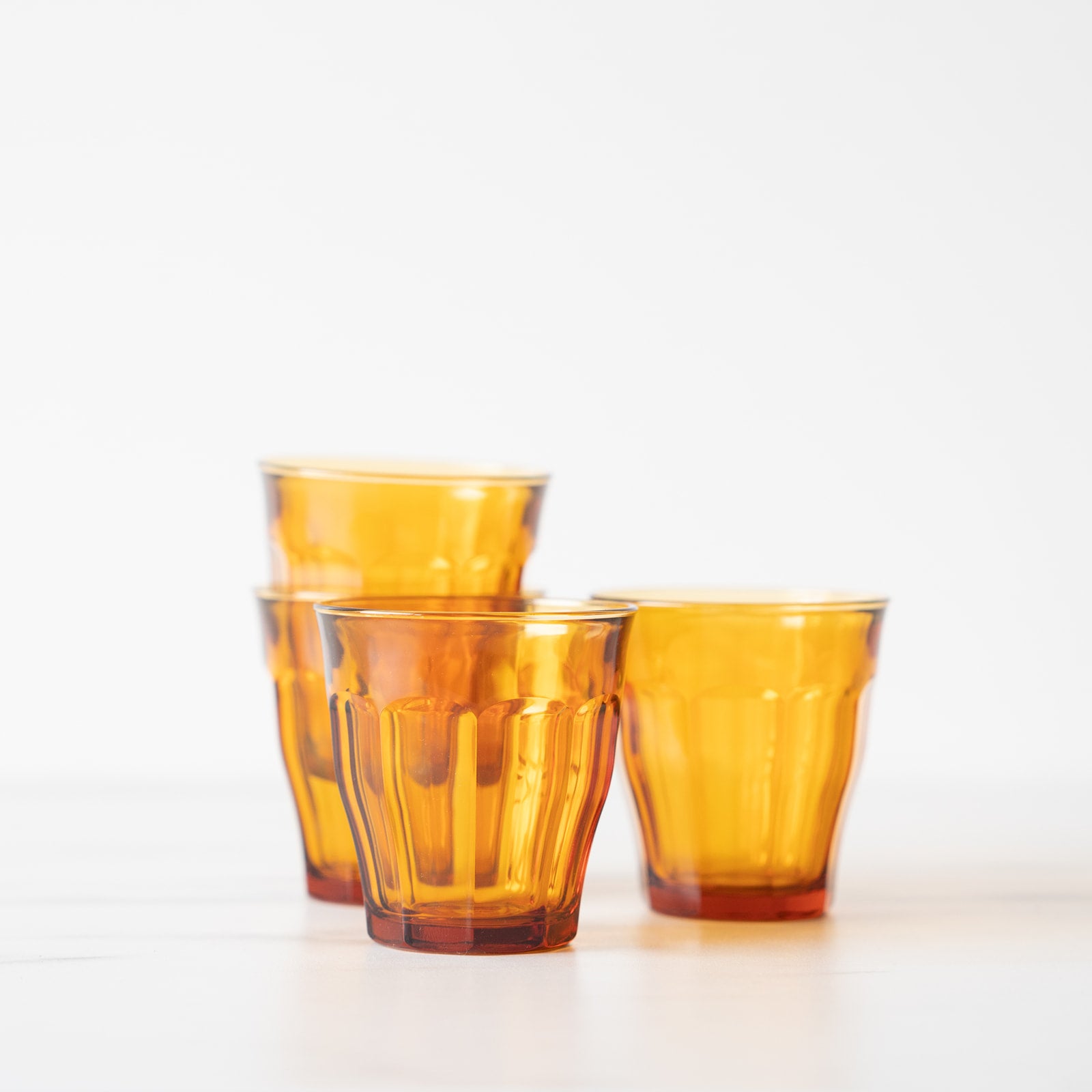 Short Amber Picardie Glass Tumbler Set - Rug & Weave