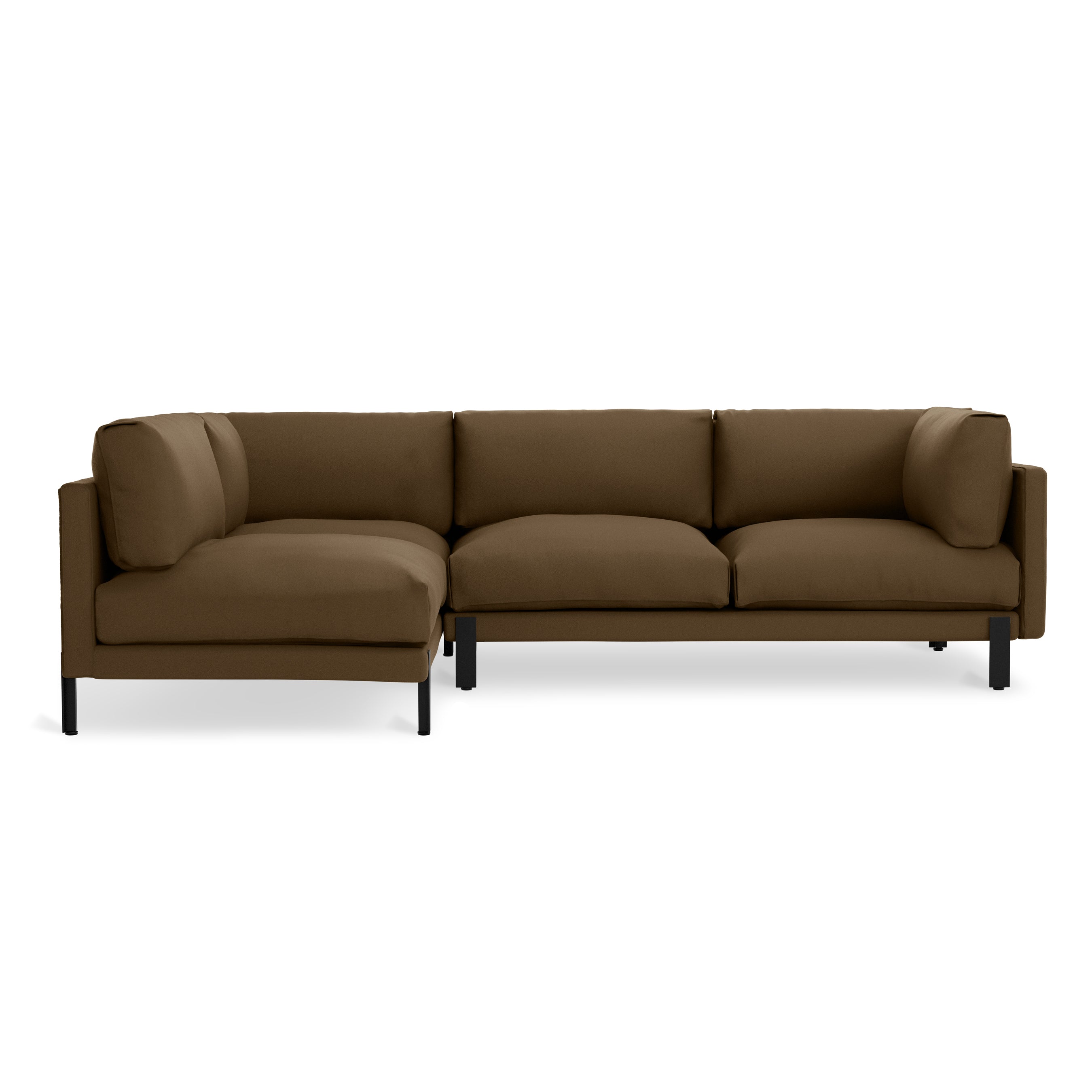 Gus* Modern Silverlake Left Arm FURNITURE - sofa Gus Velvet Cocoa