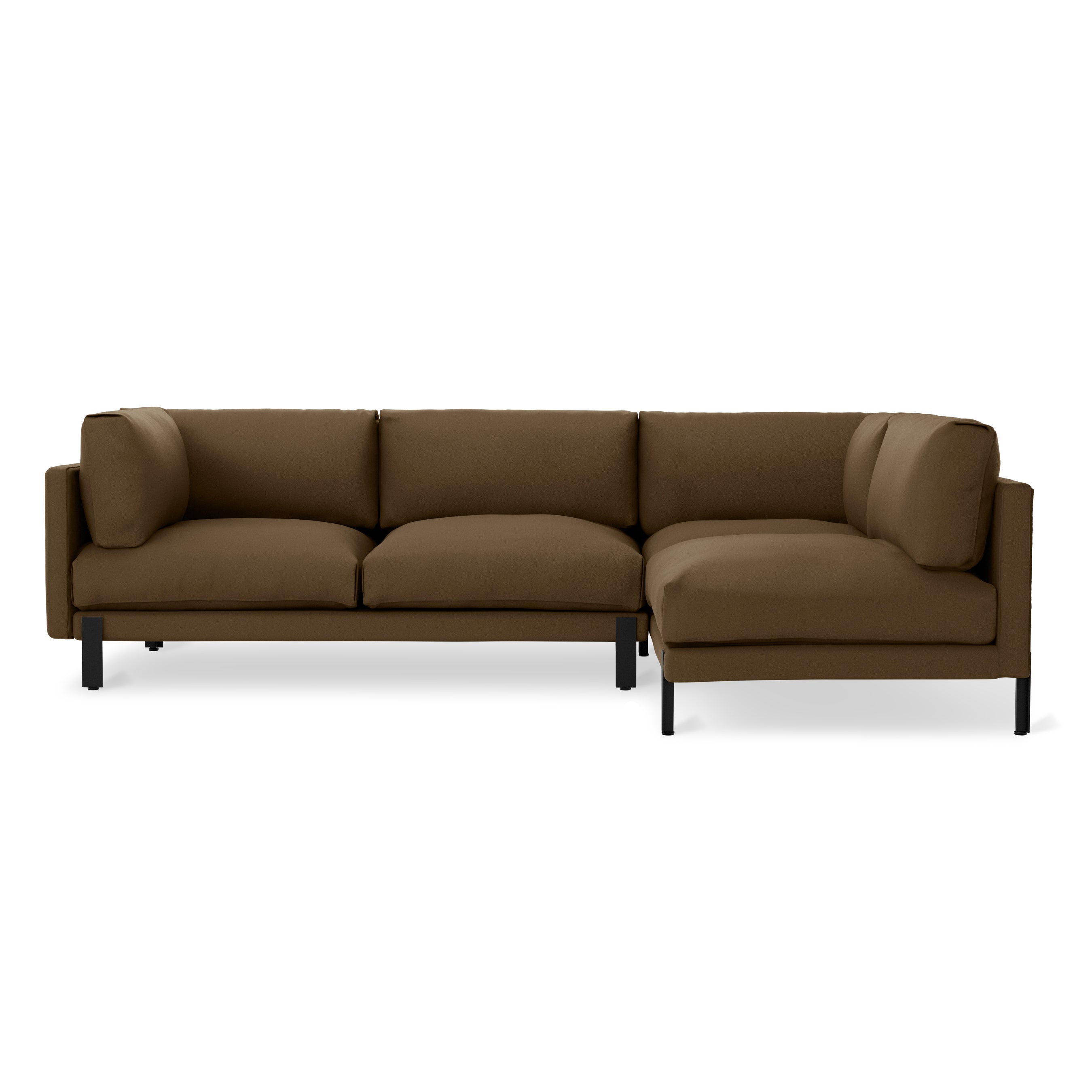 Gus* Modern Silverlake Right Arm FURNITURE - sectionals Gus Velvet Cocoa