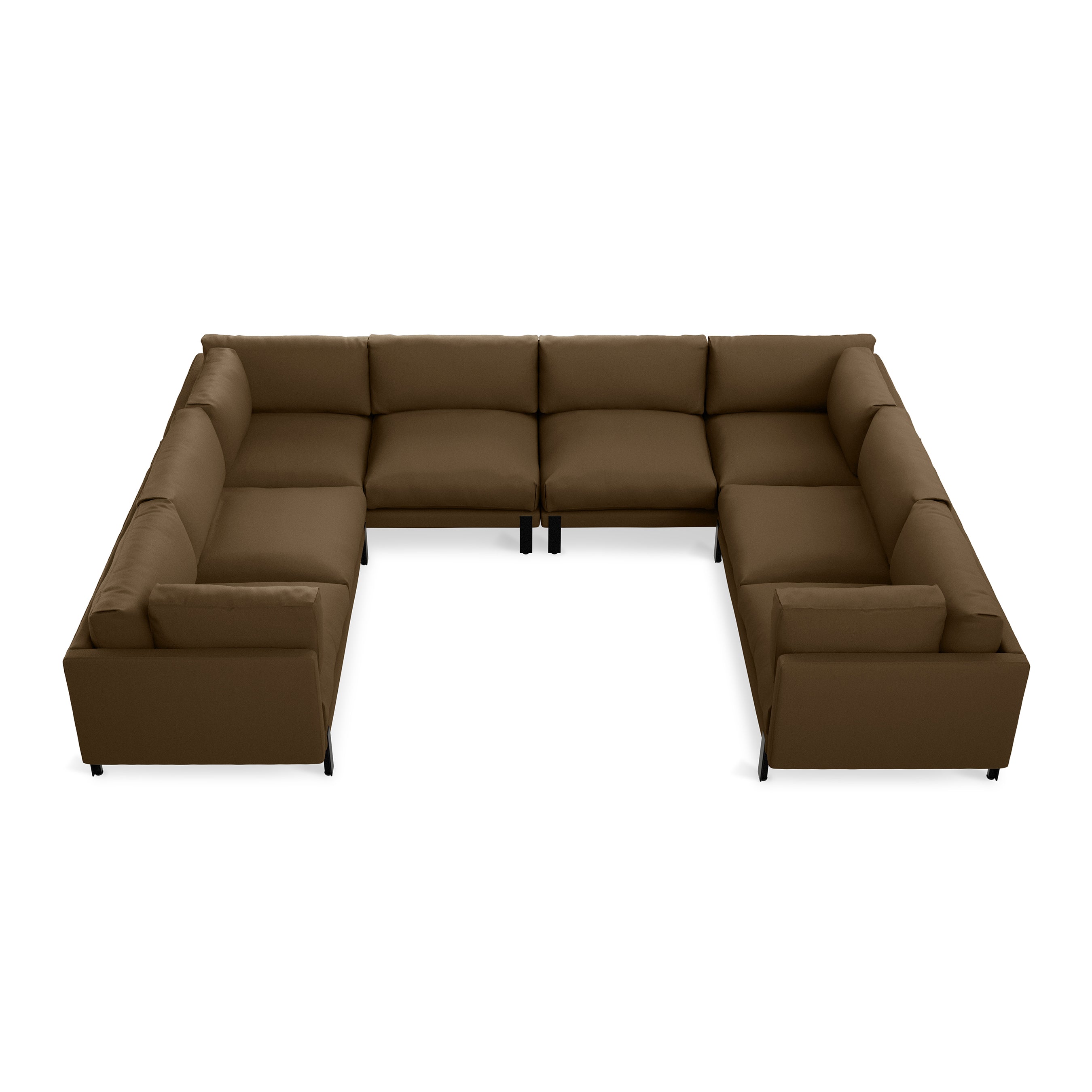 Gus* Modern Silverlake U-Shaped Sectional FURNITURE - sectionals Gus Velvet Cocoa