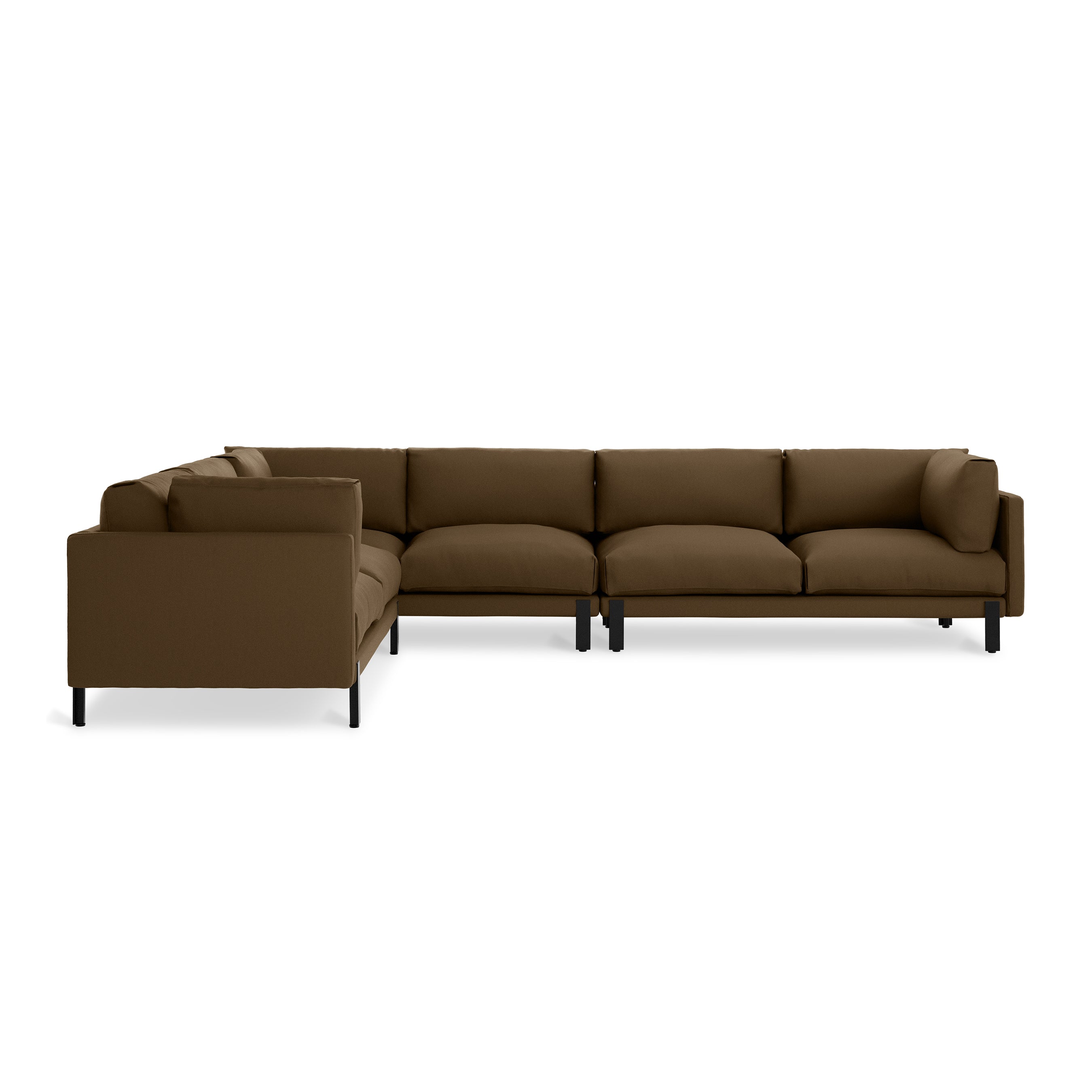 Gus* Modern Silverlake Sectional XL FURNITURE - sectionals Gus Velvet Cocoa Left