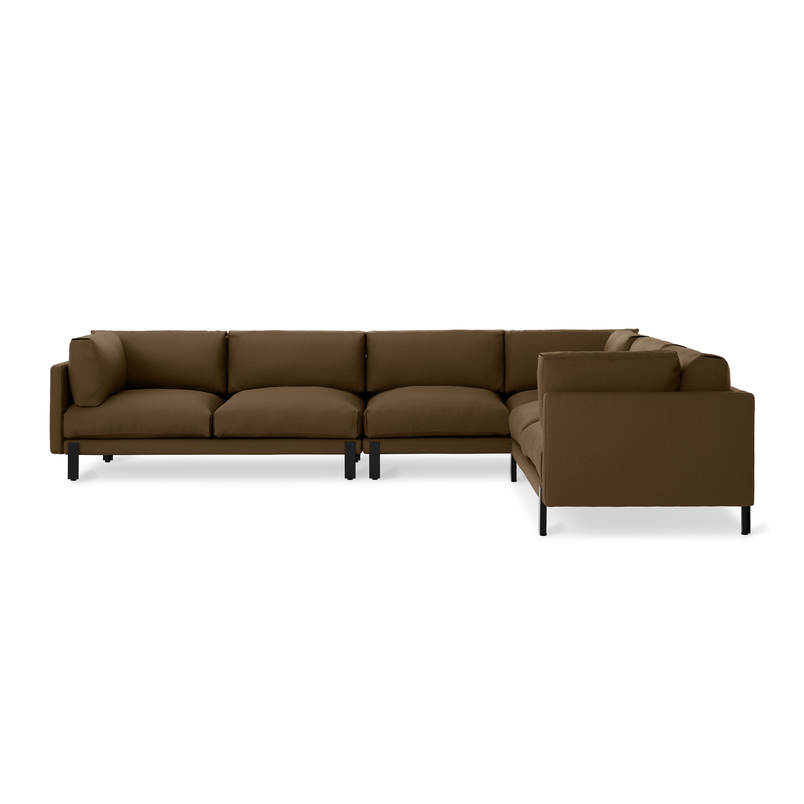 Gus* Modern Silverlake Sectional XL FURNITURE - sectionals Gus Velvet Cocoa Right