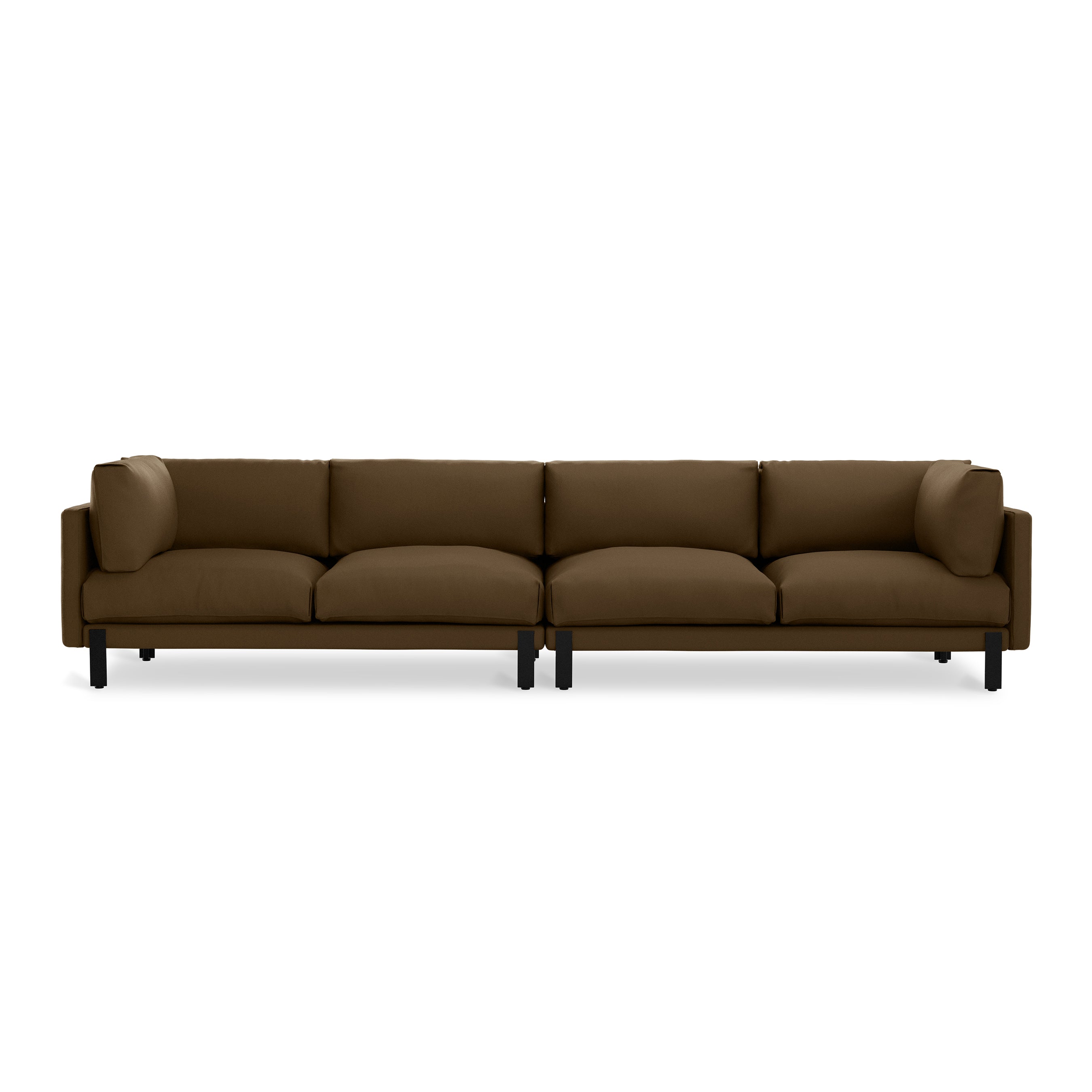 Gus* Modern Silverlake 144" Sofa FURNITURE - sofa Gus Velvet Cocoa