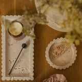 Travertine Scallop Rectangular Tray tray Indaba