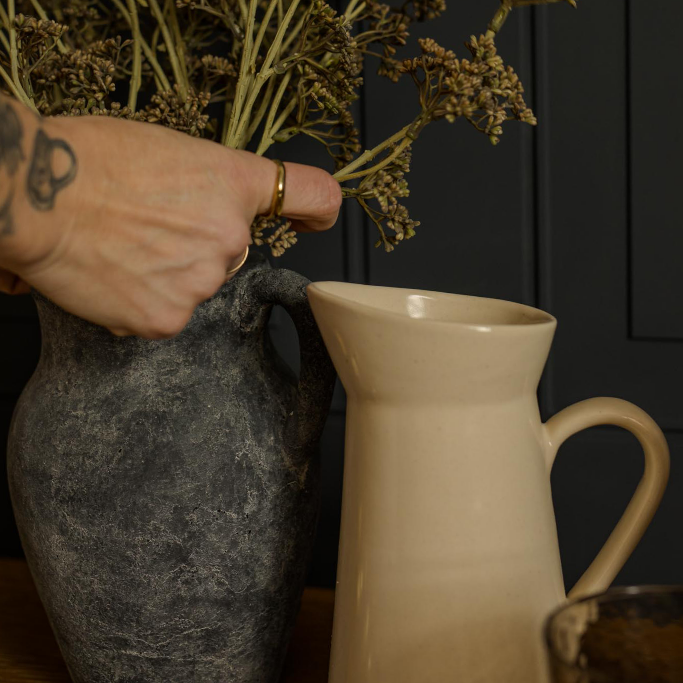 Ceramic Ivory Pitcher pitcher Civil Alchemy (Faire)
