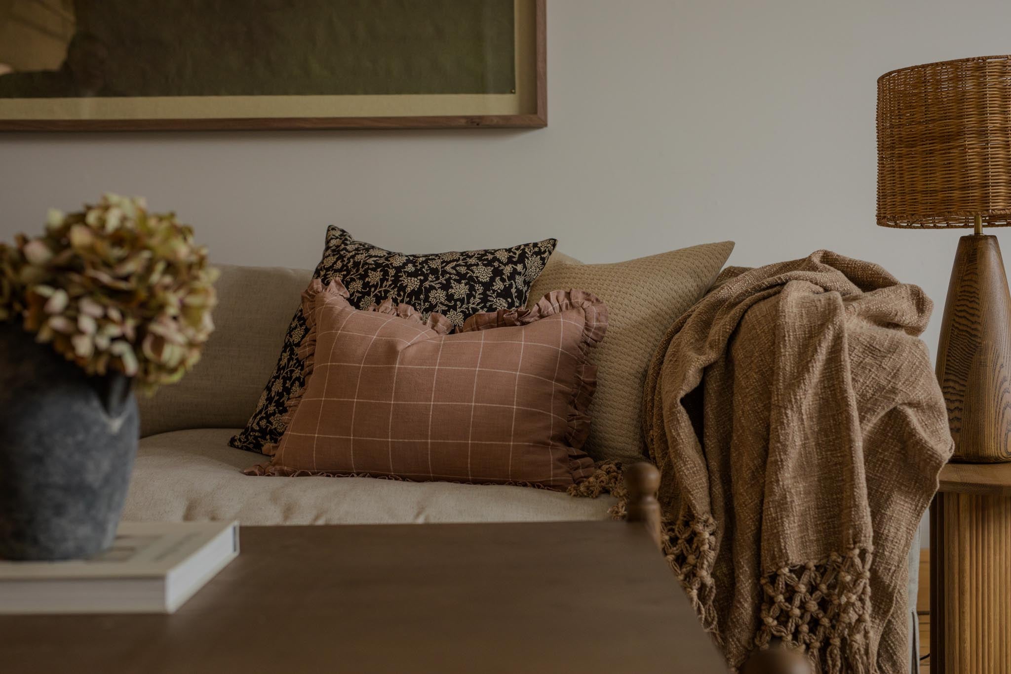 Callie Ruffle Pillow Cover 2 - PILLOWS - Linen - warm Rug & Weave Pillows