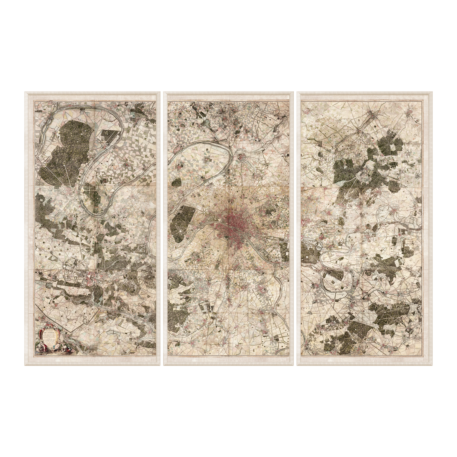 "Surrounding Paris" Framed Art Prints, 3 frame