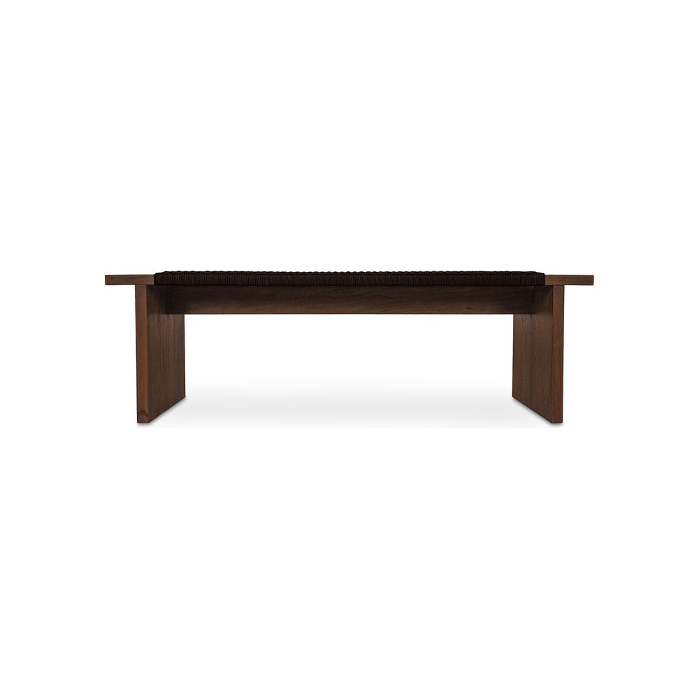 Merrill Outdoor Bench Dark Brown FURNITURE - benches Moe's Furniture