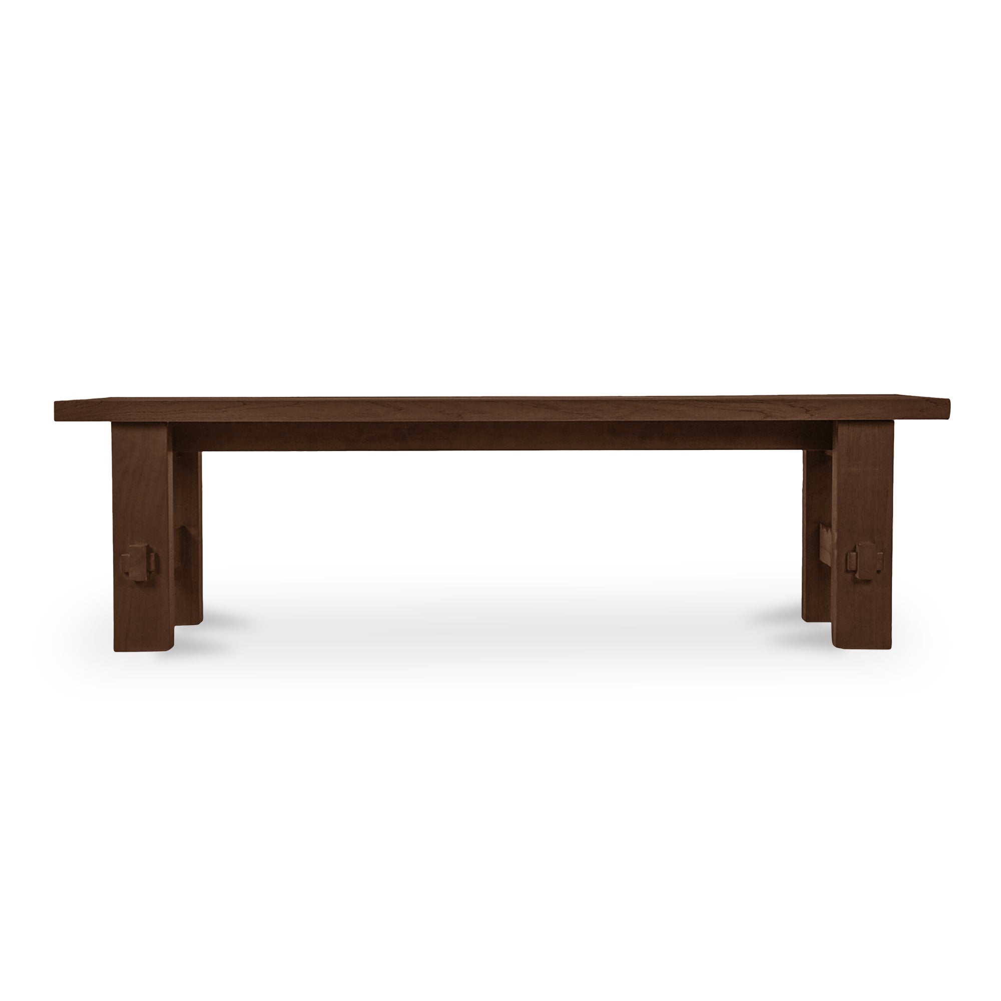 Emilea Outdoor Dining Bench Brown FURNITURE - dining tables Moe's Furniture