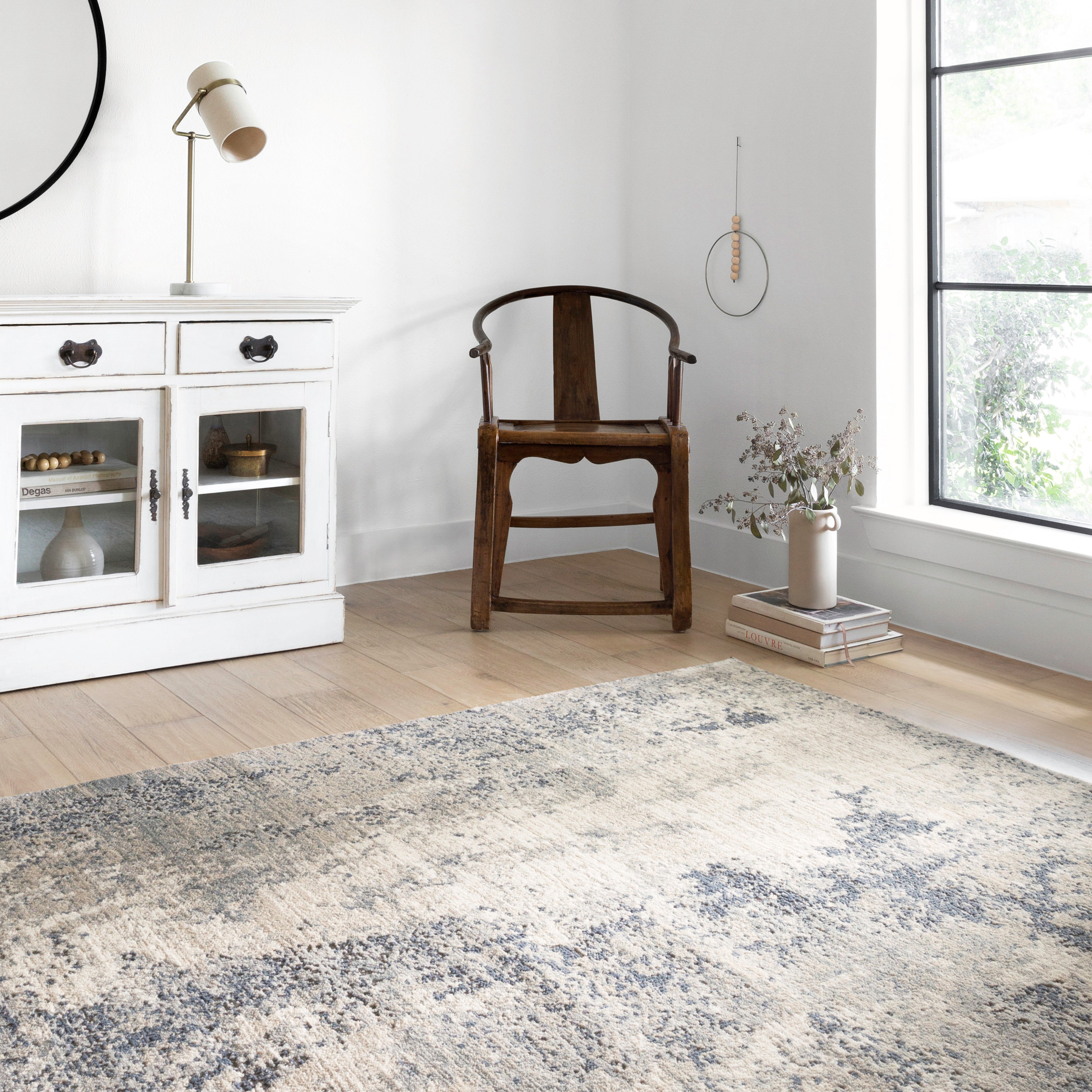 Loloi Teagan Natural / Denim Rug RUGS - synthetic Loloi