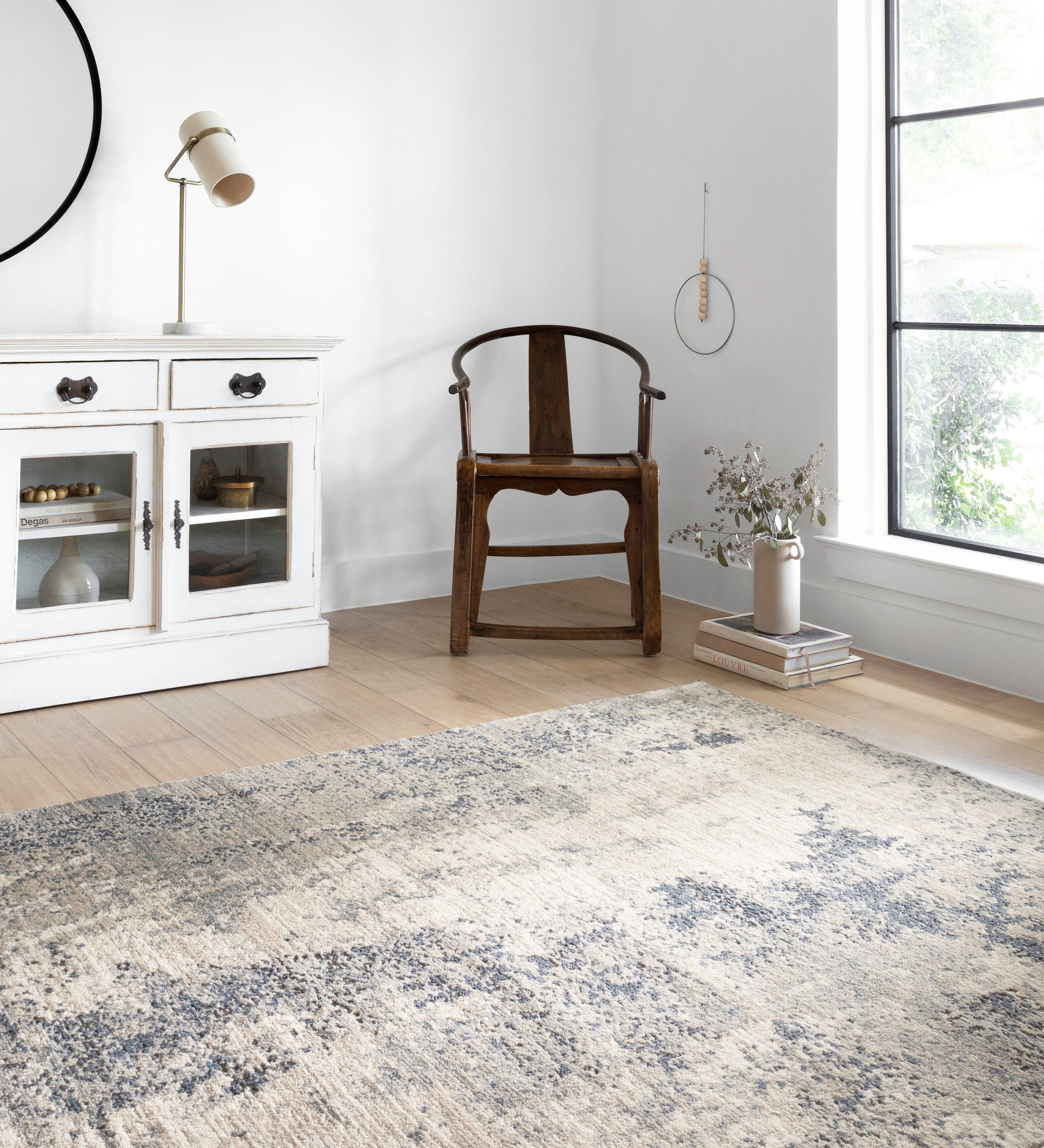 Loloi Teagan Natural / Denim Rug RUGS - synthetic Loloi