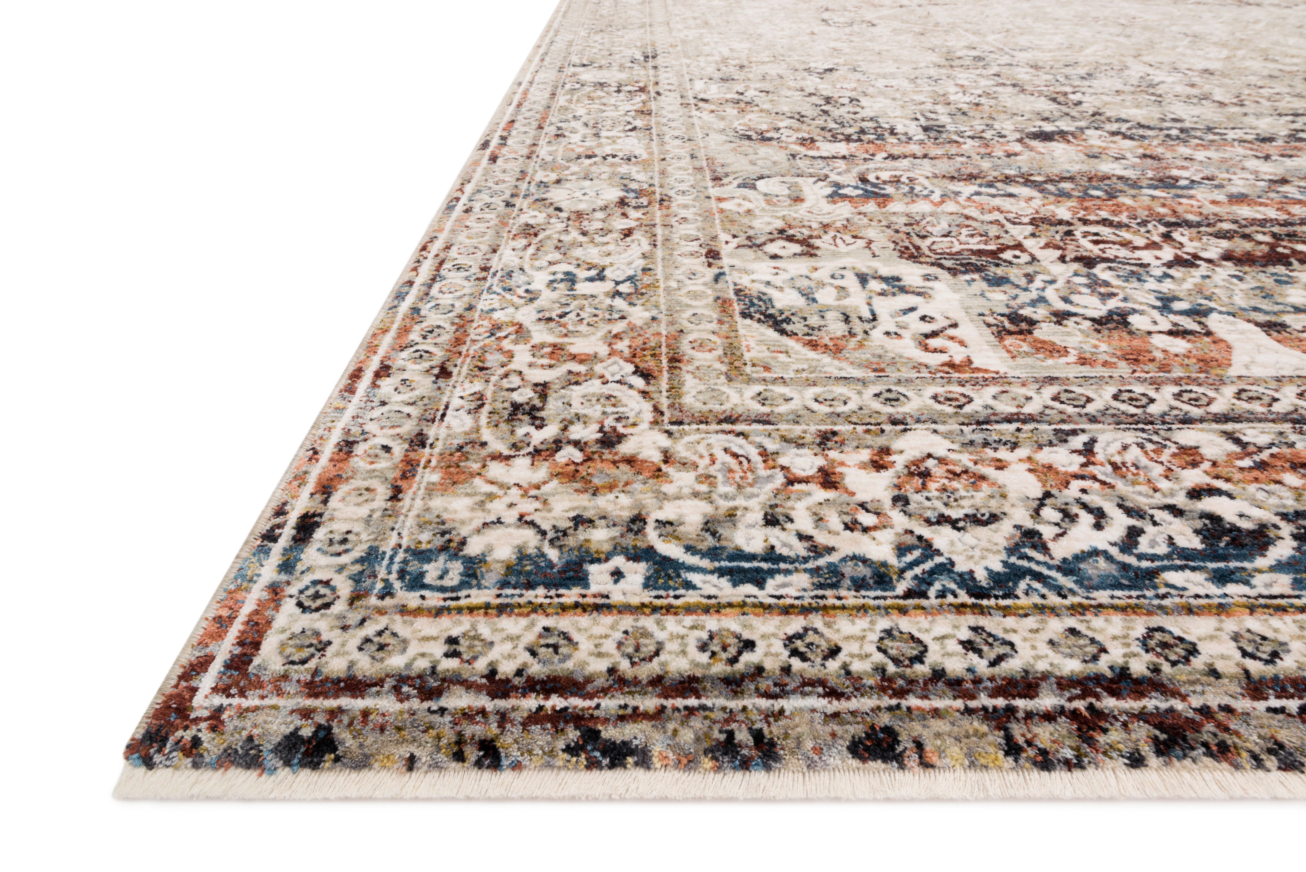 Loloi Theia Taupe / Brick Rug RUGS - patterned Loloi