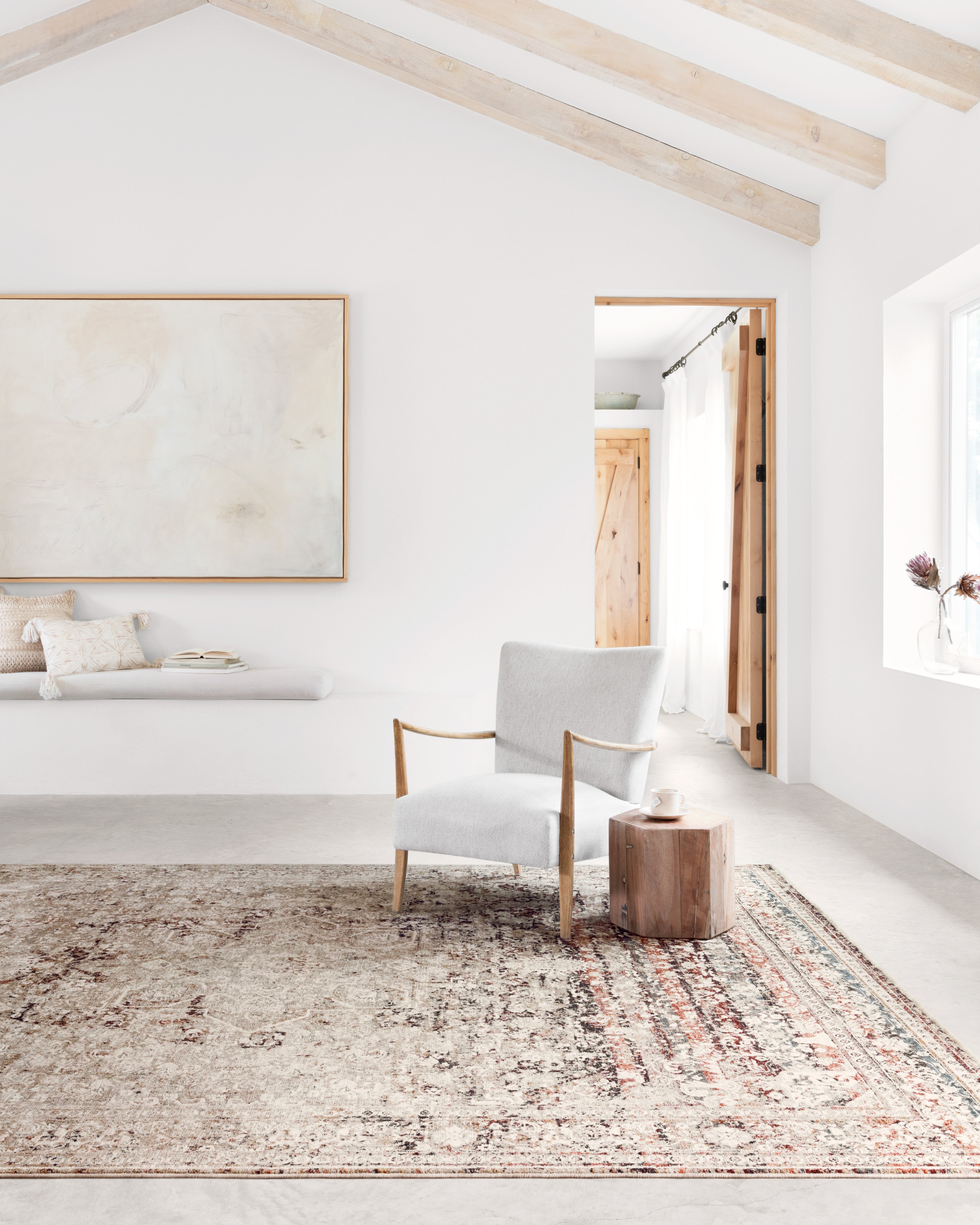 Loloi Theia Taupe / Brick Rug RUGS - patterned Loloi