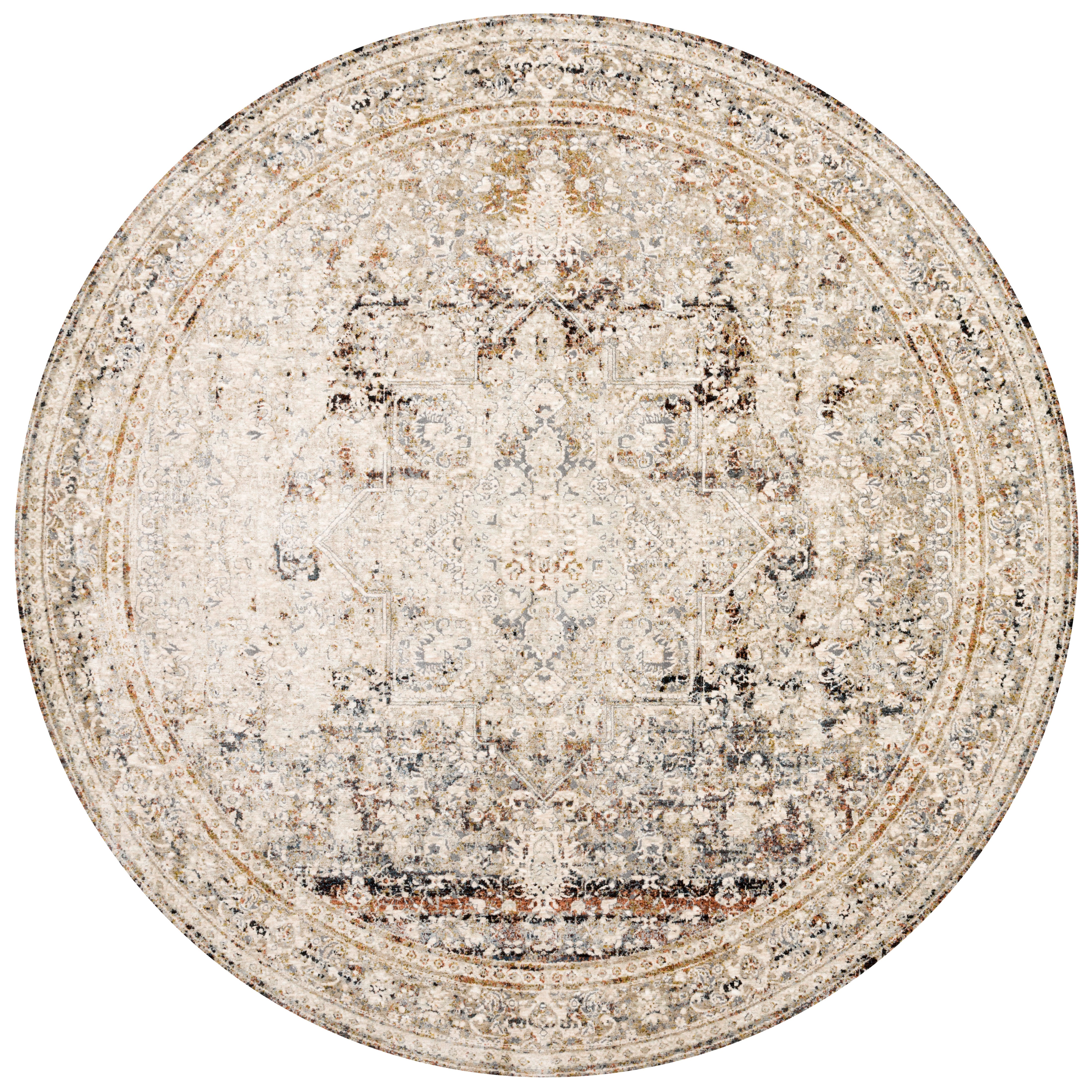 Loloi Theia Taupe / Brick Rug RUGS - patterned Loloi