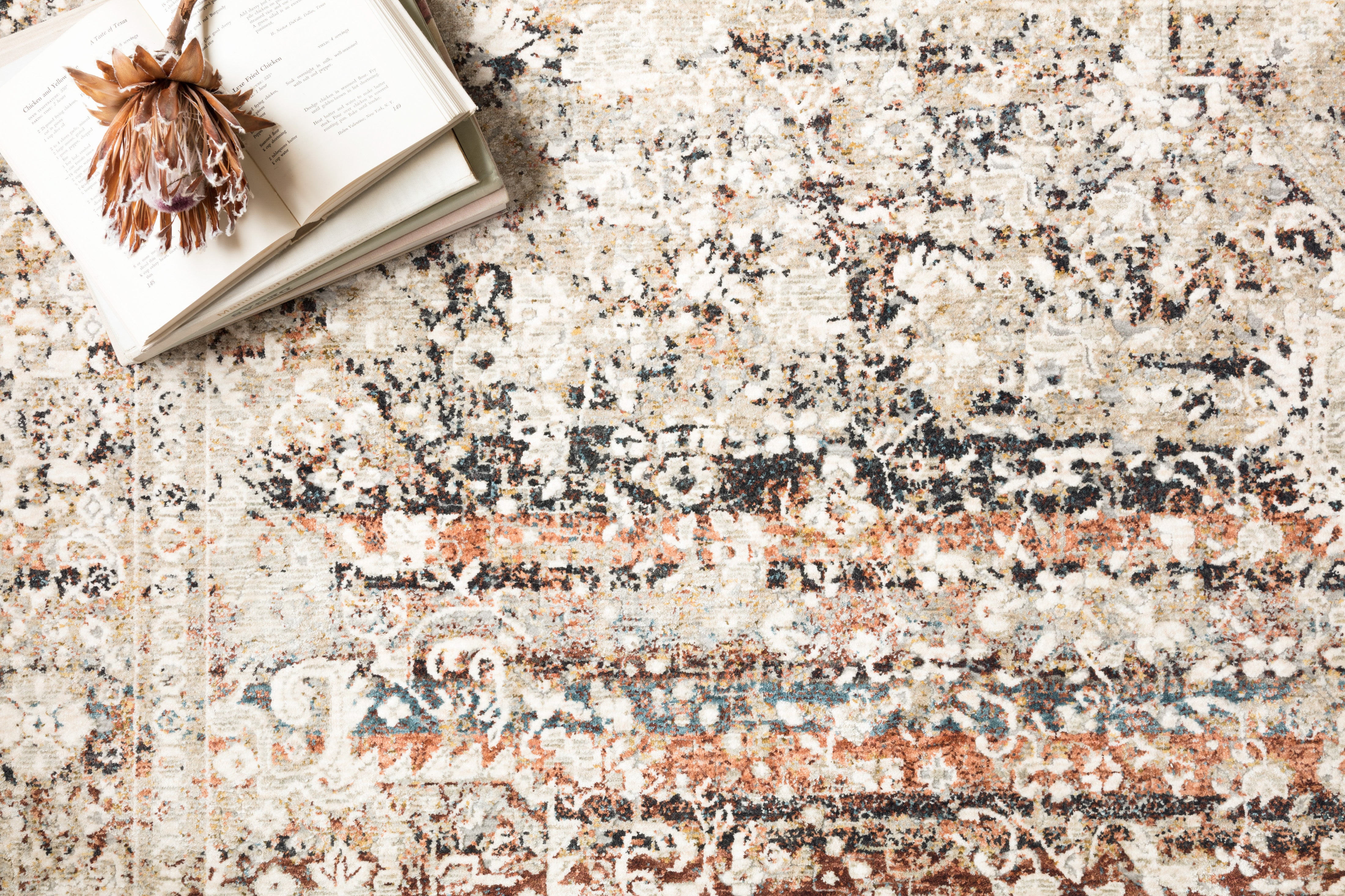 Loloi Theia Taupe / Brick Rug RUGS - patterned Loloi