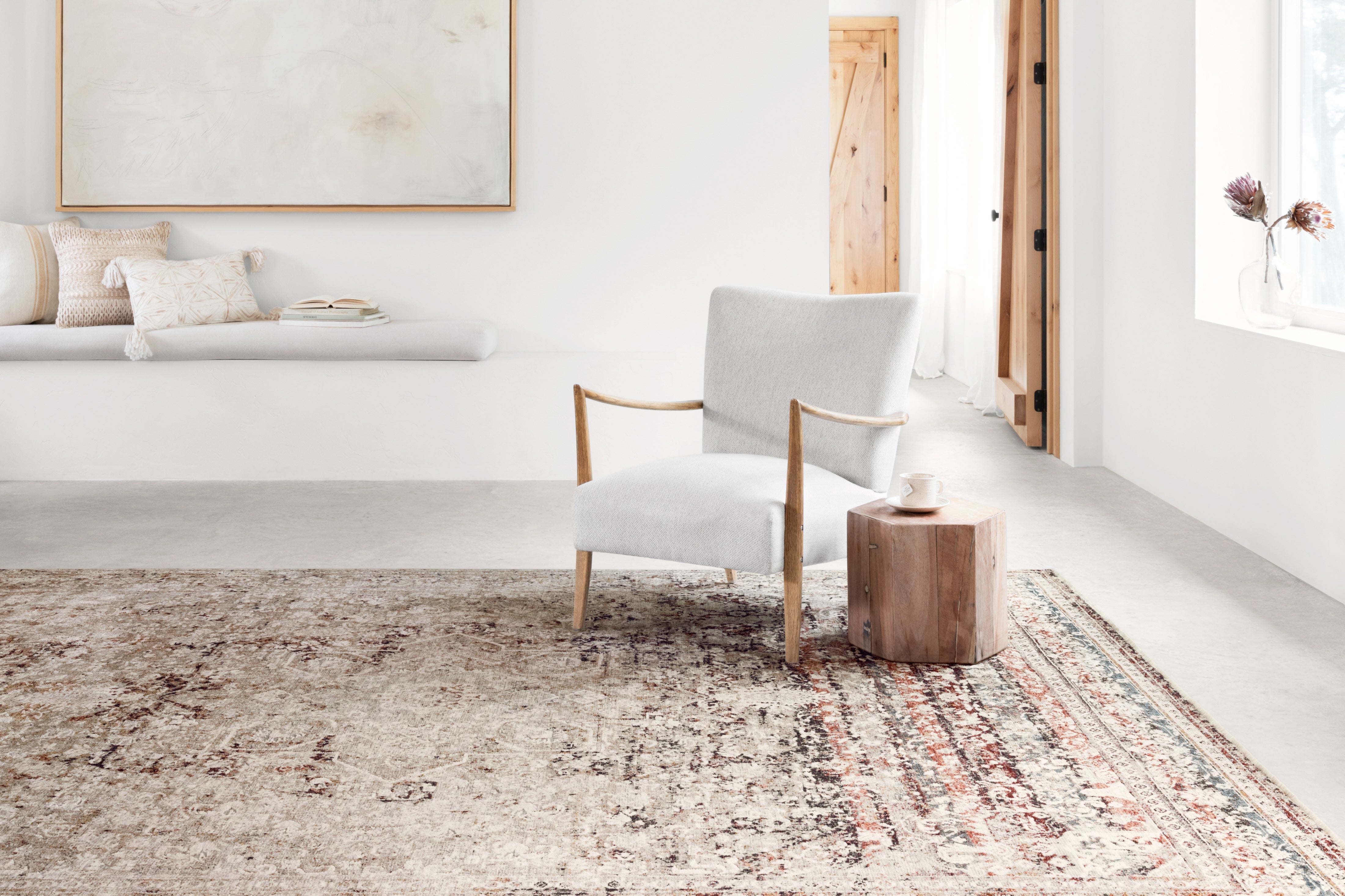 Loloi Theia Taupe / Brick Rug RUGS - patterned Loloi