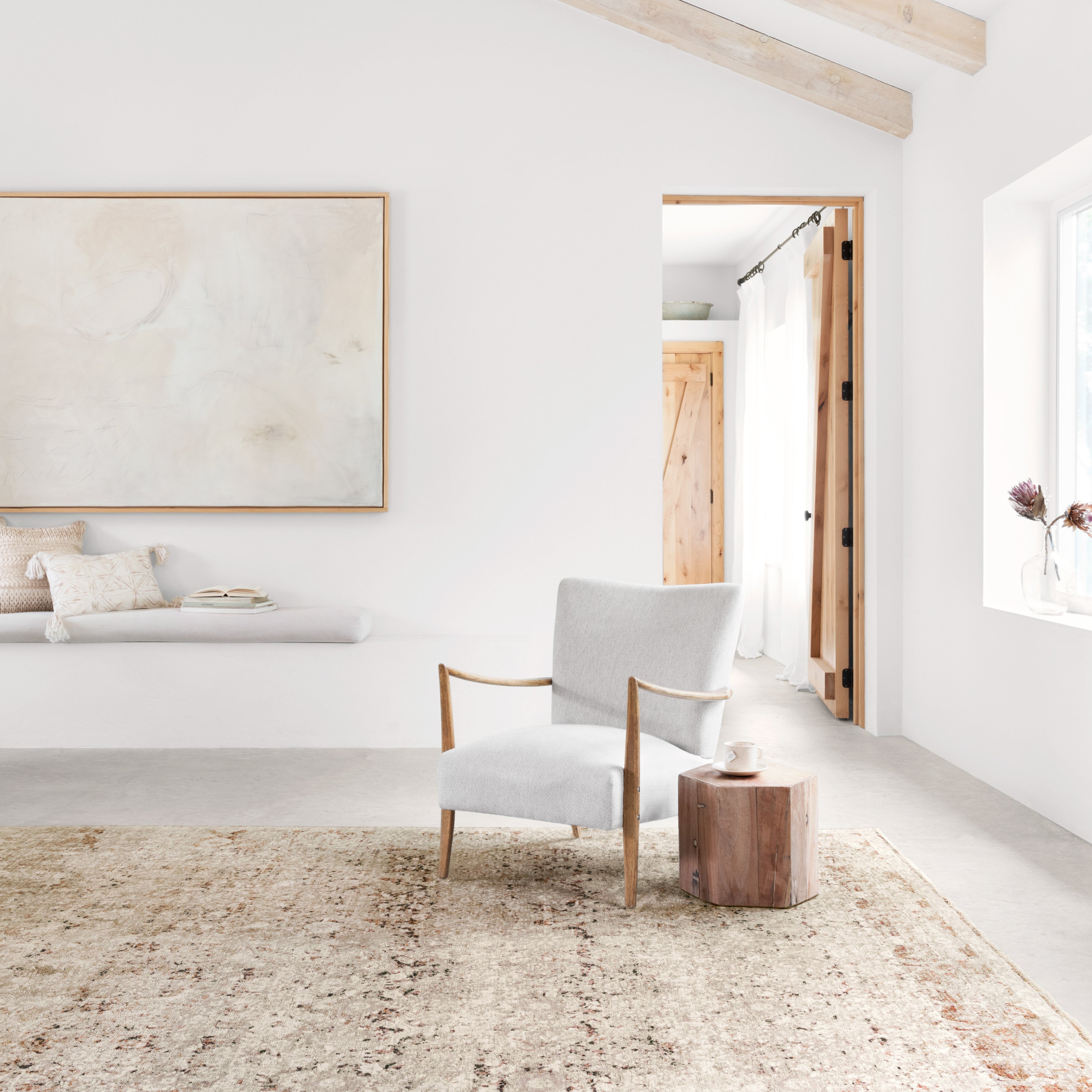 Loloi Theia Natural / Rust Rug RUGS - synthetic Loloi