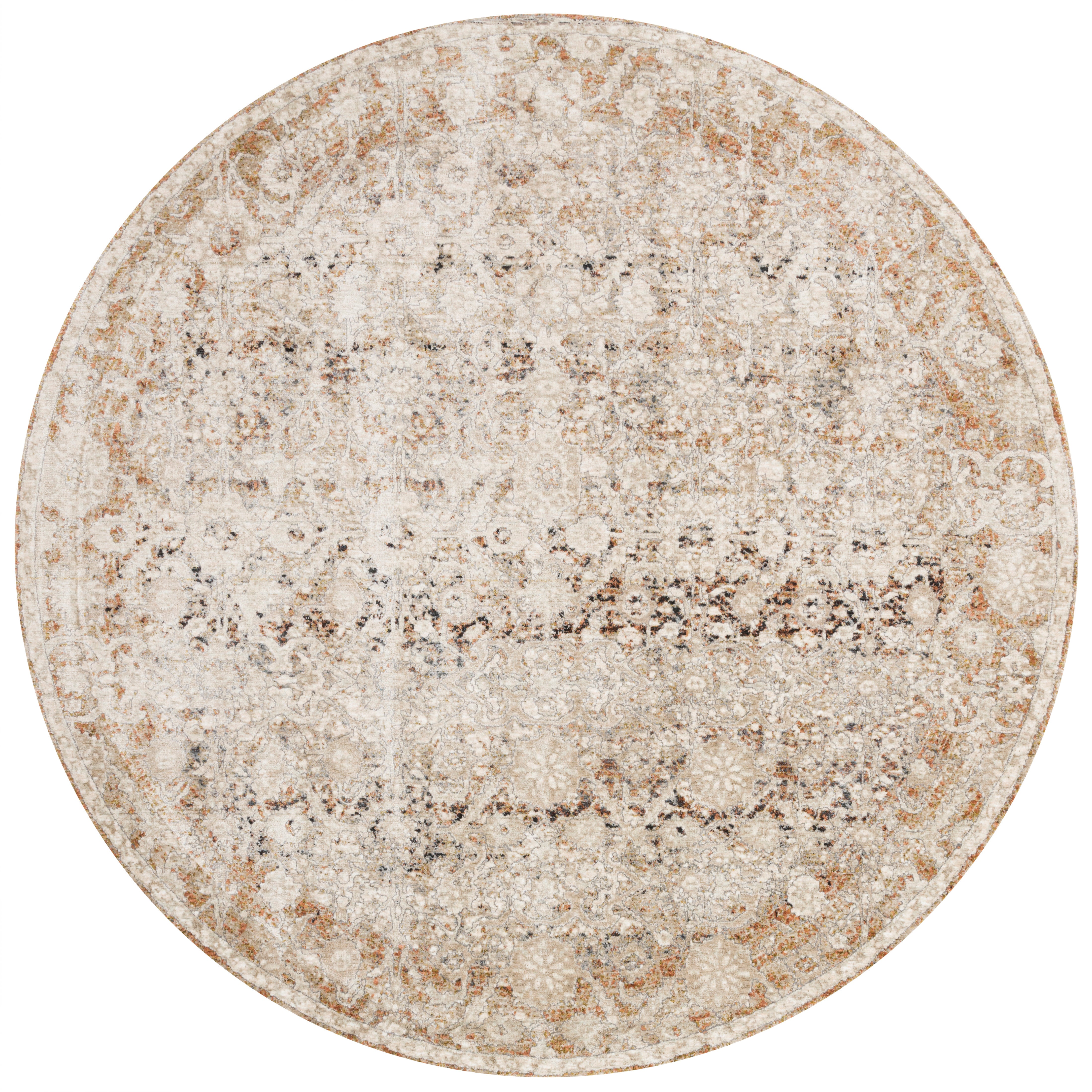 Loloi Theia Natural / Rust Rug RUGS - synthetic Loloi