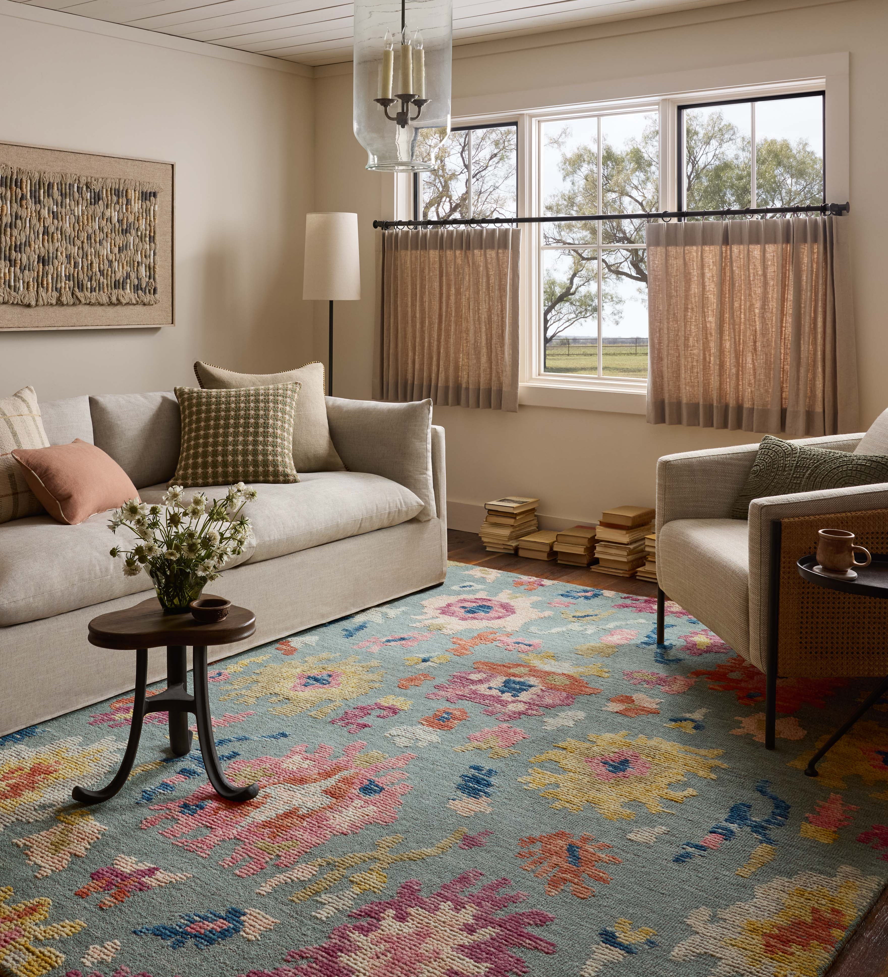 Loloi Tilly Spa / Multi Rug, 18" x 18" Sample – view 2