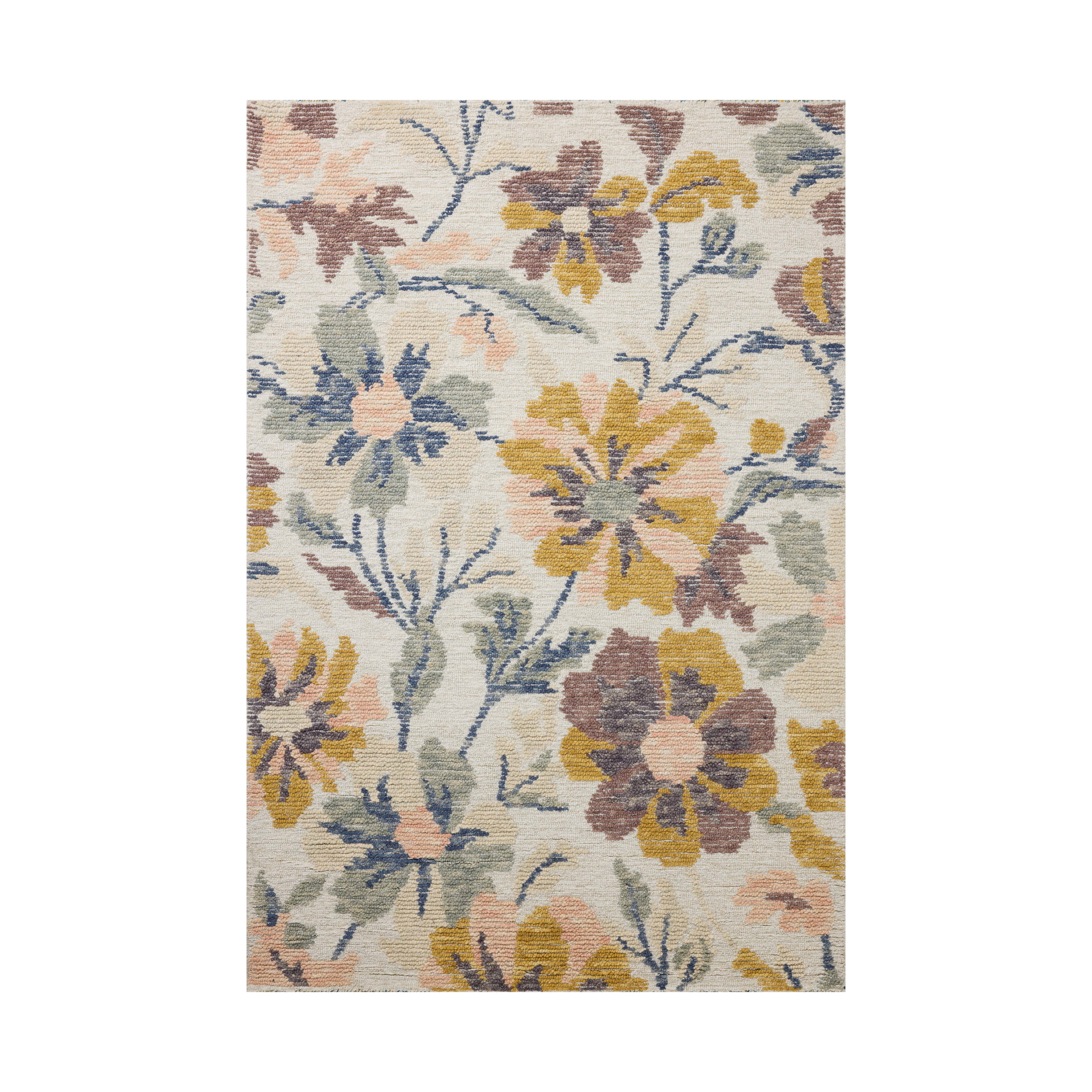 Loloi Tilly Bone / Multi Rug, 18" x 18" Sample