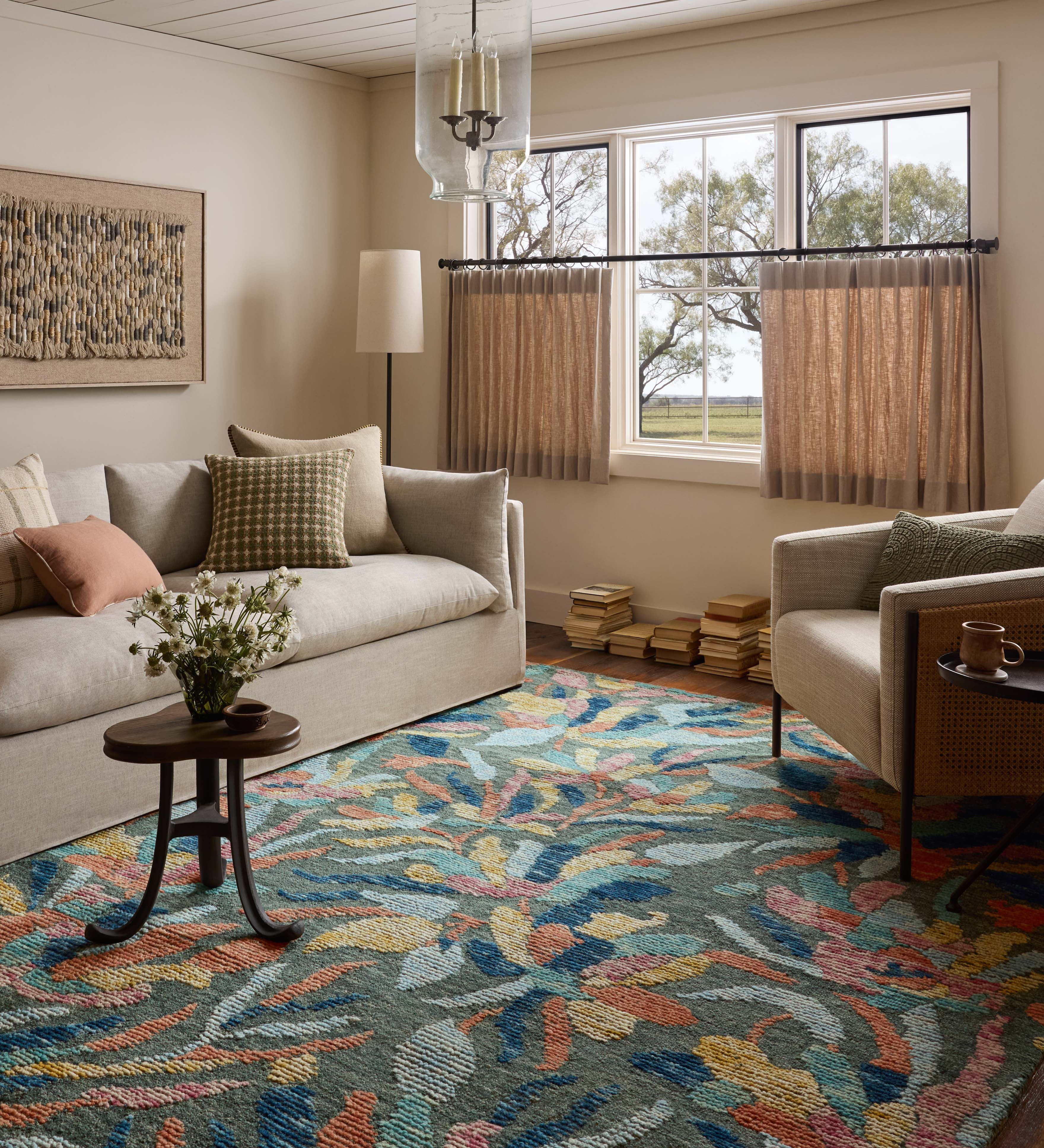 Loloi Tilly Green / Multi Rug, 18" x 18" Sample – view 2