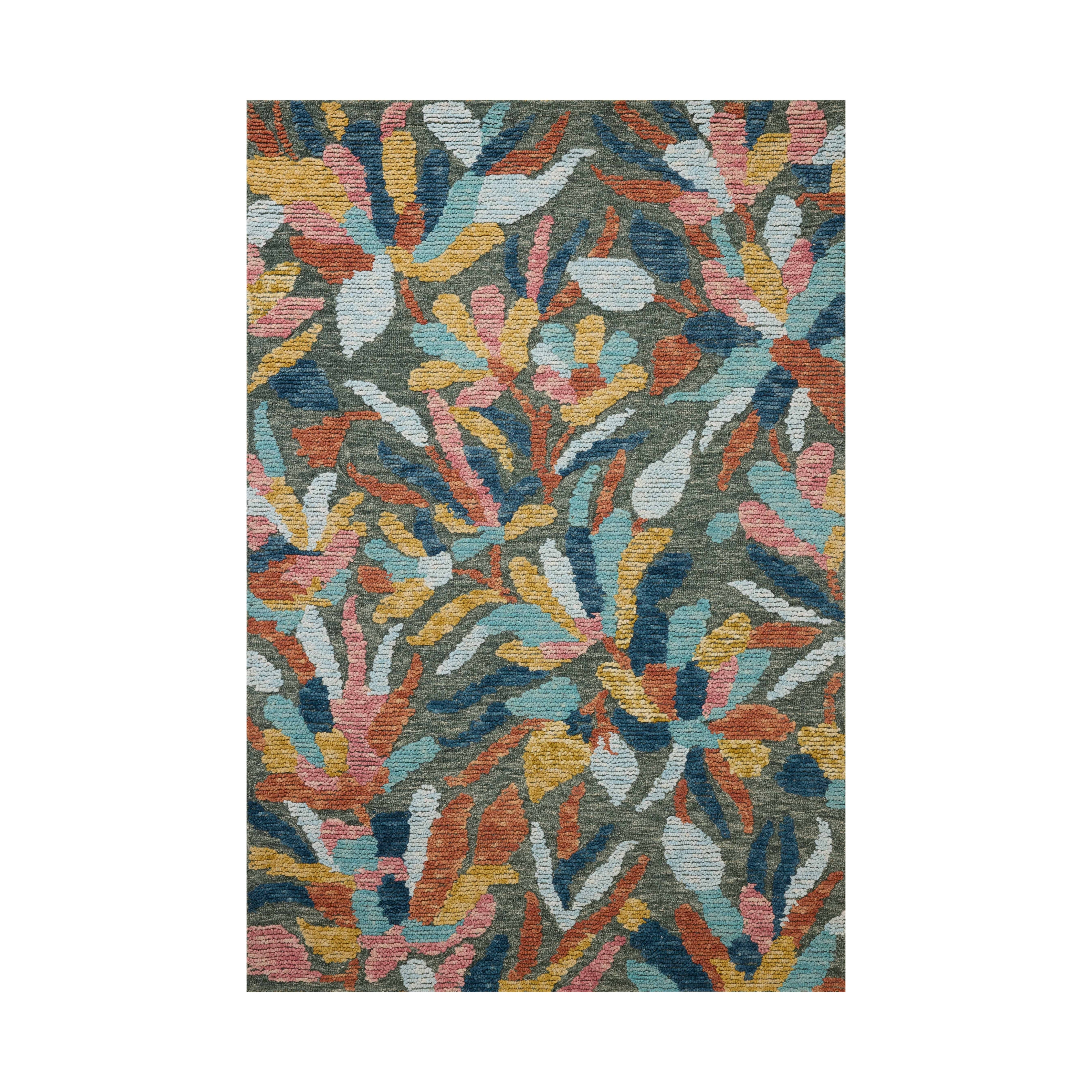 Loloi Tilly Green / Multi Rug, 18" x 18" Sample