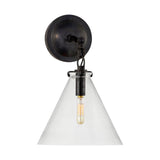 Katie Small Conical Sconce LIGHTING - sconce Visual Comfort - Signature Bronze Clear Glass