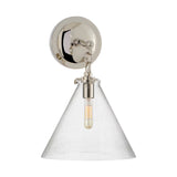 Katie Small Conical Sconce LIGHTING - sconce Visual Comfort - Signature Polished Nickel Seeded Glass