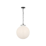 Katie Large Globe Pendant LIGHTING - pendant Visual Comfort - Signature Bronze White Glass