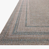 Amber Lewis x Loloi Topanga Natural / Teal Rug 5-Rugs - indoor/outdoor Loloi