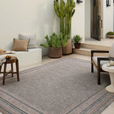 Amber Lewis x Loloi Topanga Natural / Teal Rug 5-Rugs - indoor/outdoor Loloi