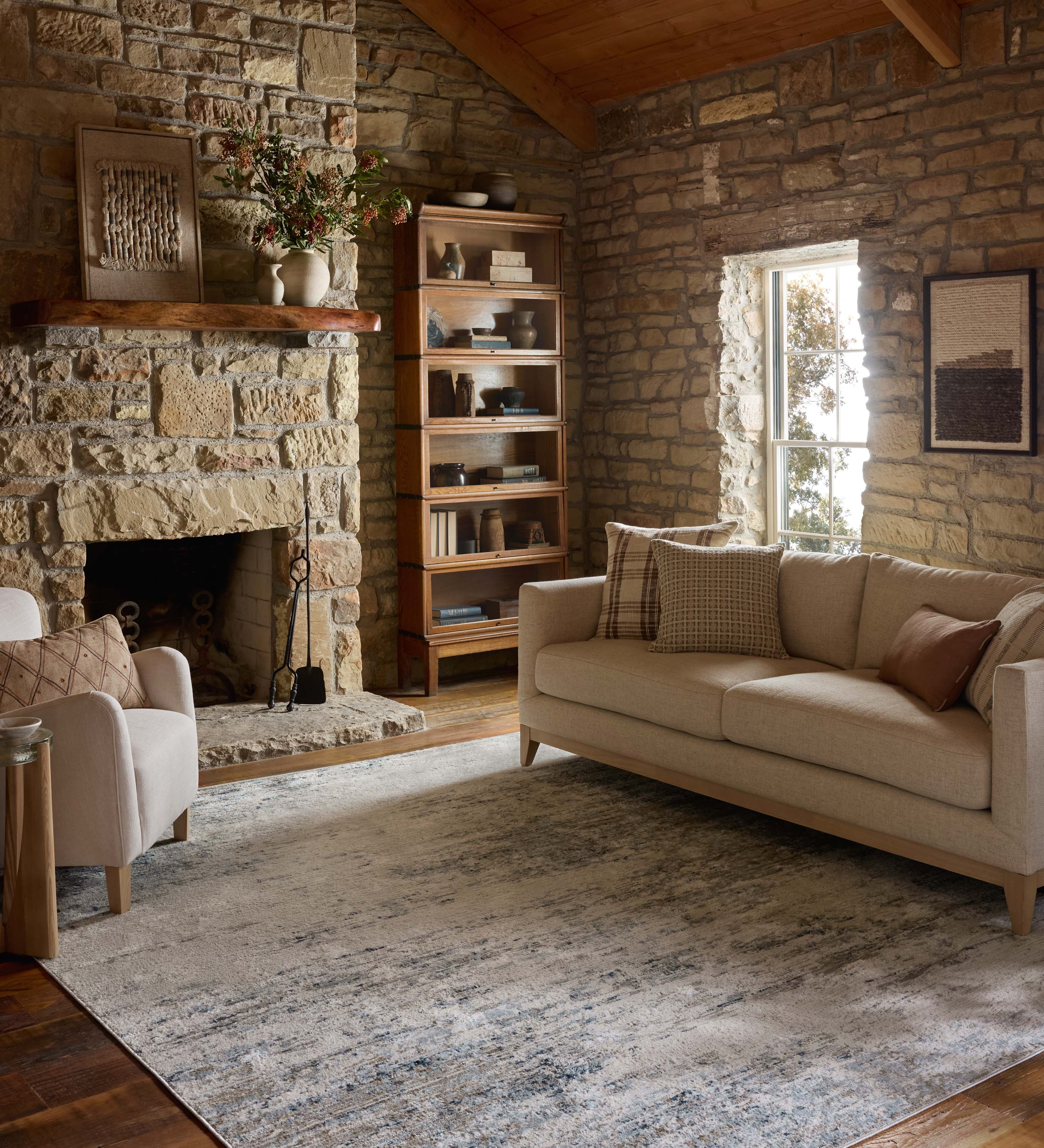 Loloi Townes Ivory / Sky Rug RUGS - synthetic Loloi