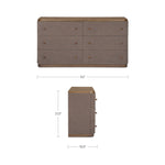 Simone 6 Drawer Dresser FURNITURE - dresser Moe's Furniture