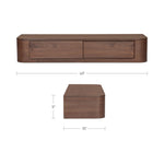 Round Off Floating Console Table FURNITURE - console table Moe's Furniture