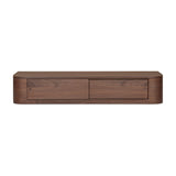 Round Off Floating Console Table FURNITURE - console table Moe's Furniture Brown